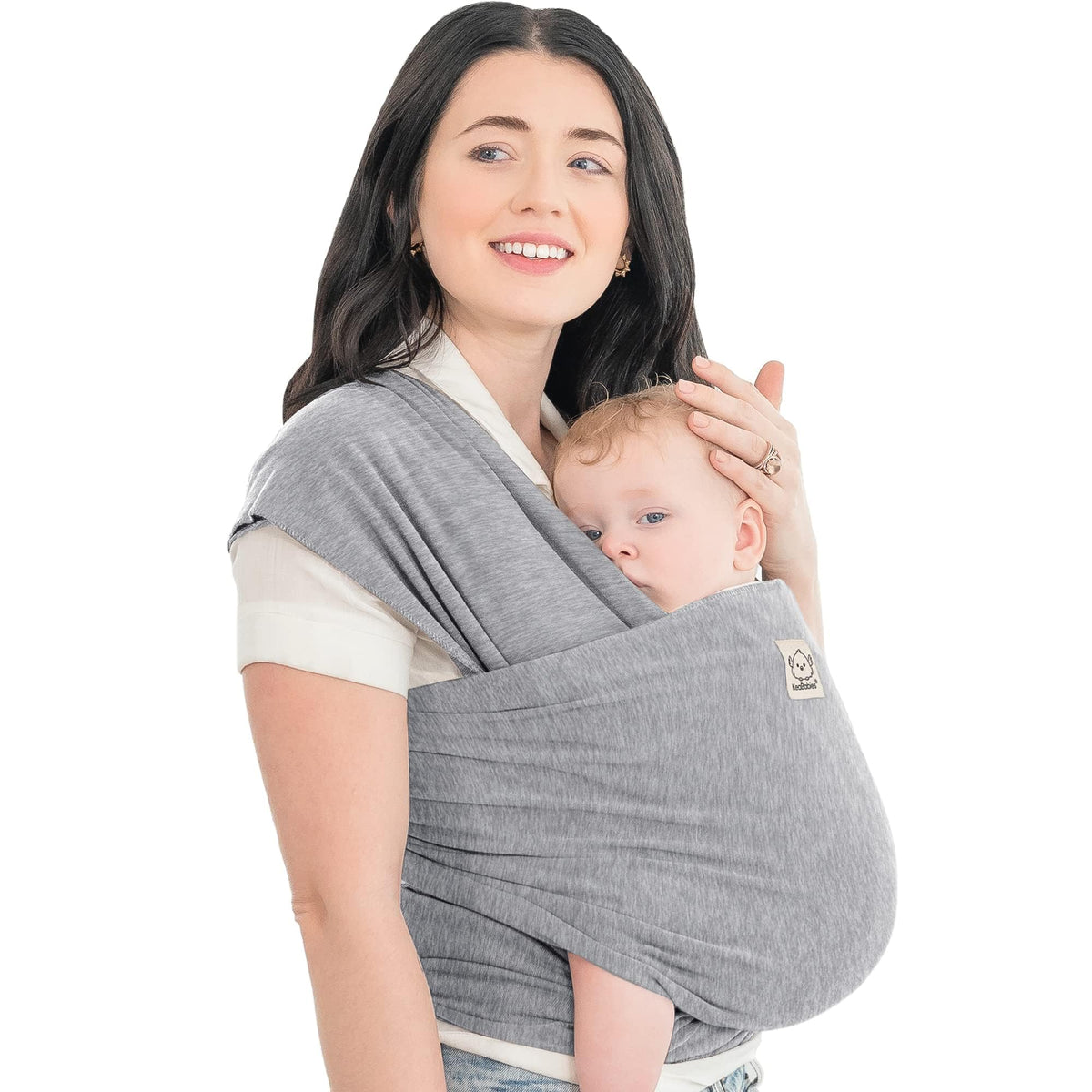 Fular portabebés - Fular portabebés elástico todo en 1 - Portabebés lateral - Mochila Portabebés - Fular para bebés - Fular portabebés manos libres - El mejor regalo de Baby Shower - Talla única para todos (Classic Gray)