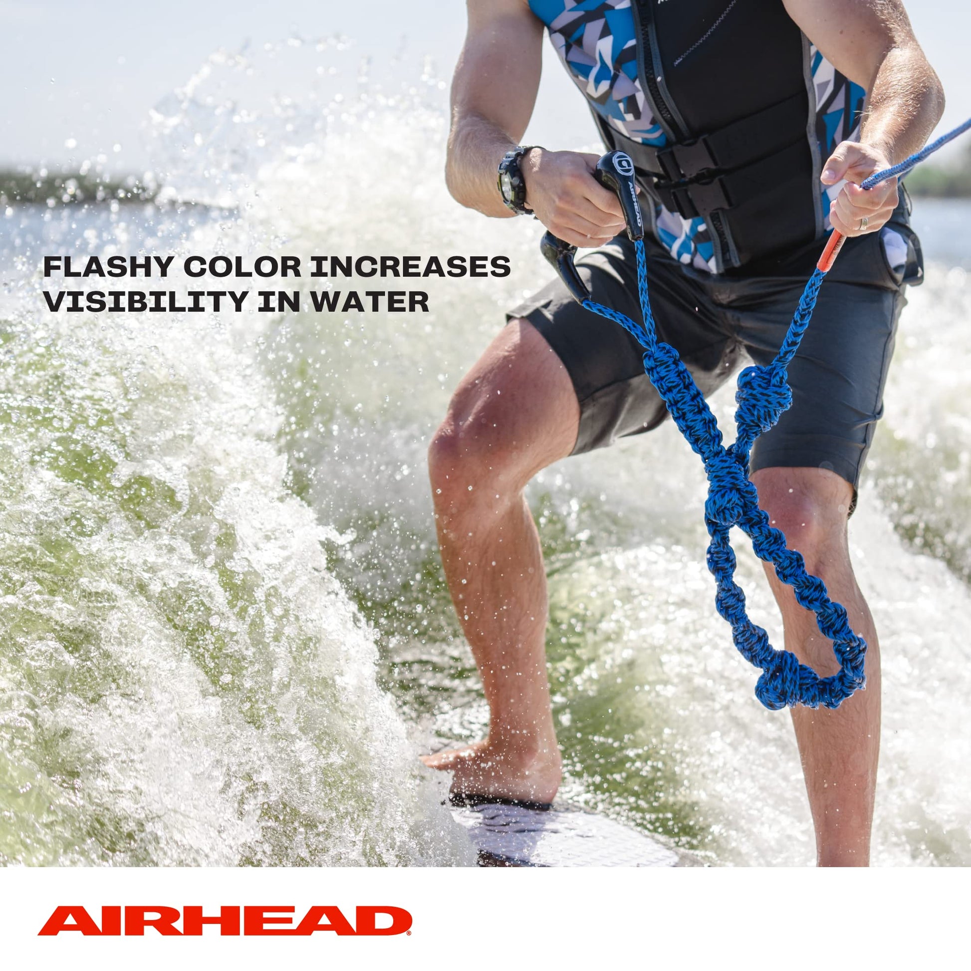 Cuerda WakeSurf Airhead 16 Pies Trenzado en Espiral