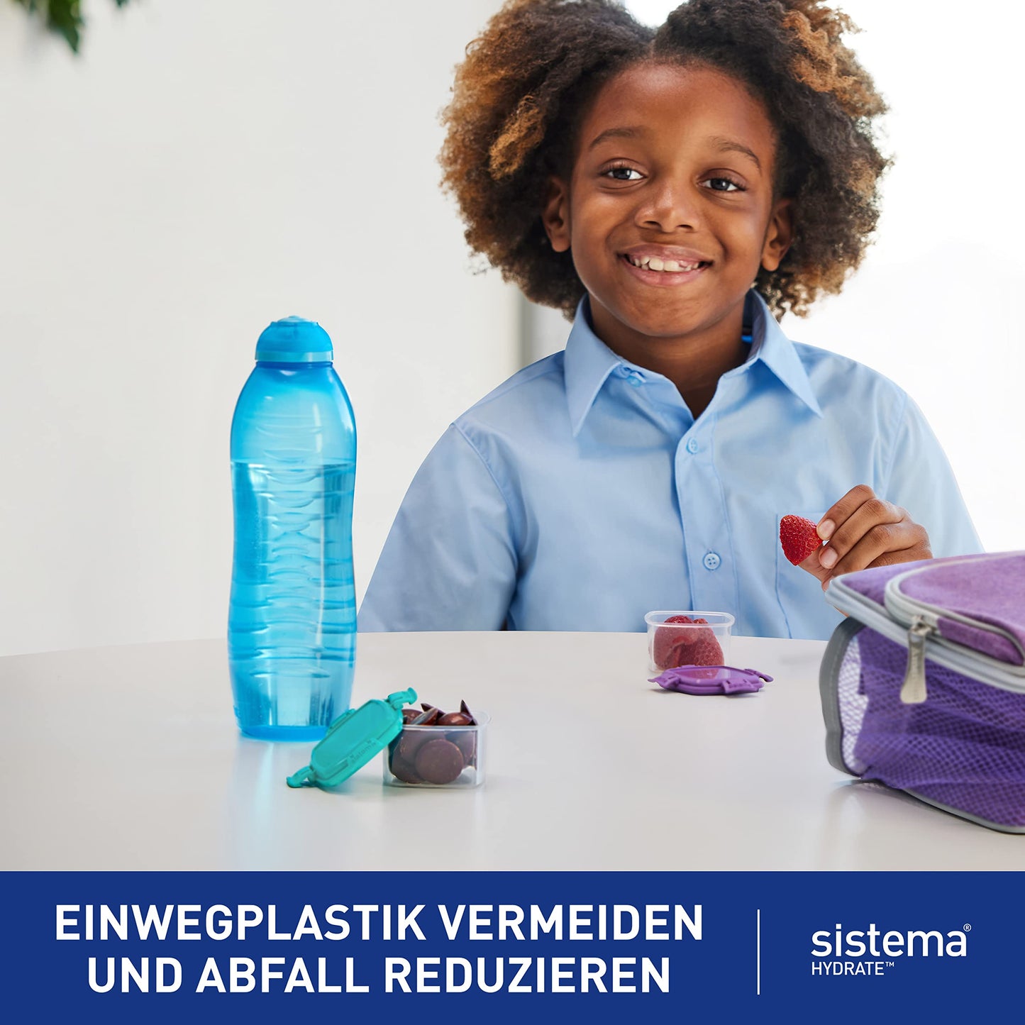 Sistema 780C6 Colección Twist 'N' Sip Botella de agua, 325 ml, azul/rosado/verde
