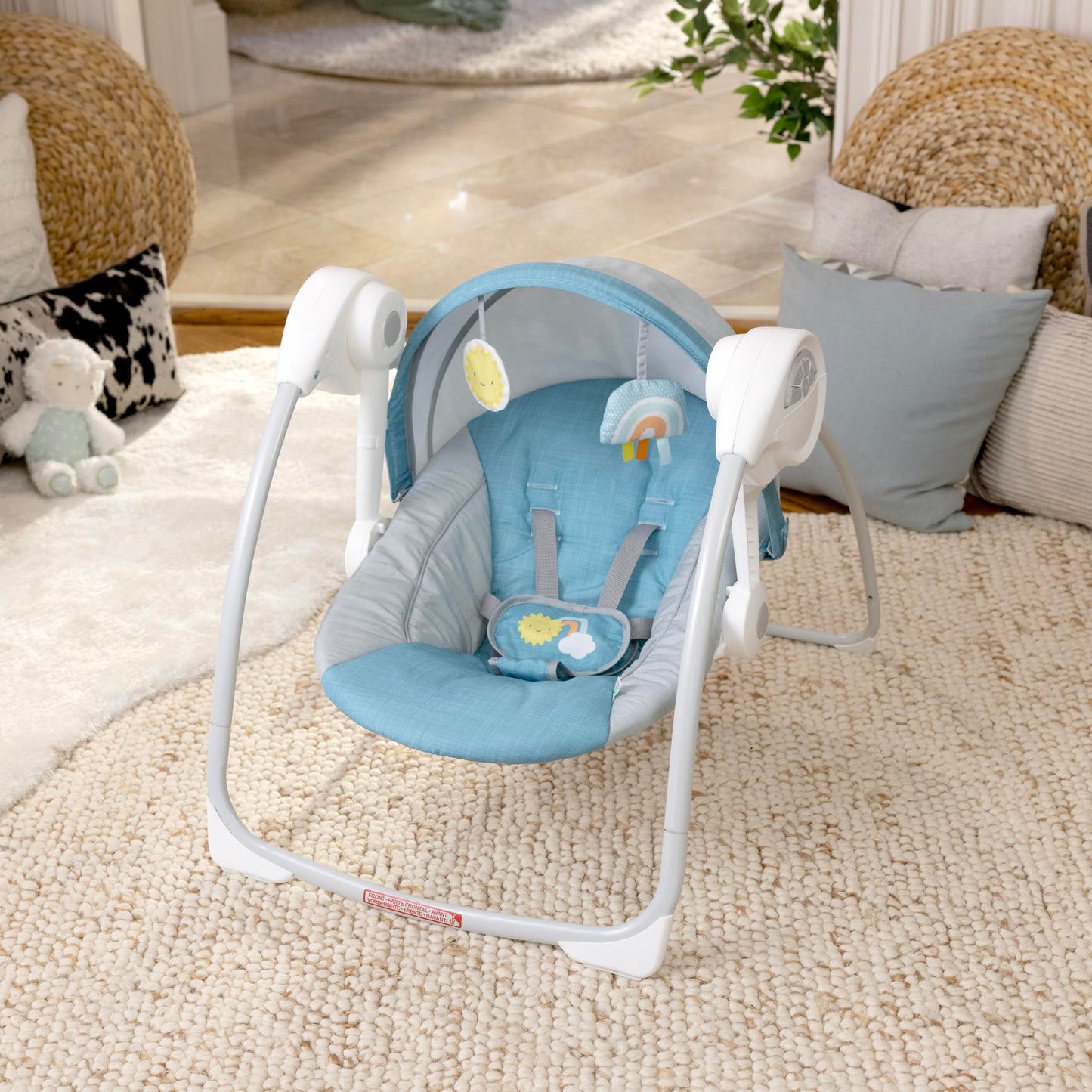 Ingenuity Silla Mecedora Plegable de Arcoíris para Bebés