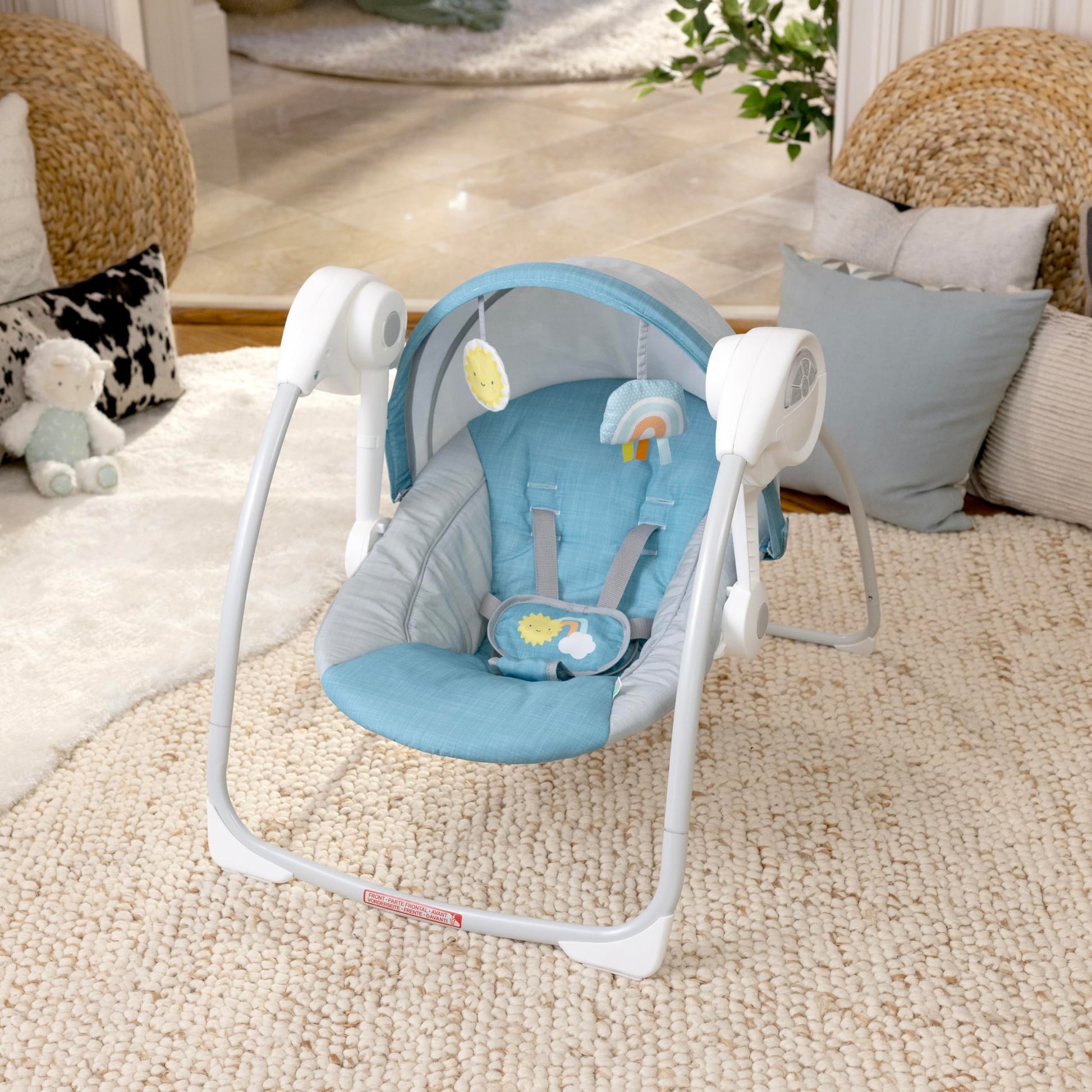 Ingenuity Silla Mecedora Plegable de Arcoíris para Bebés