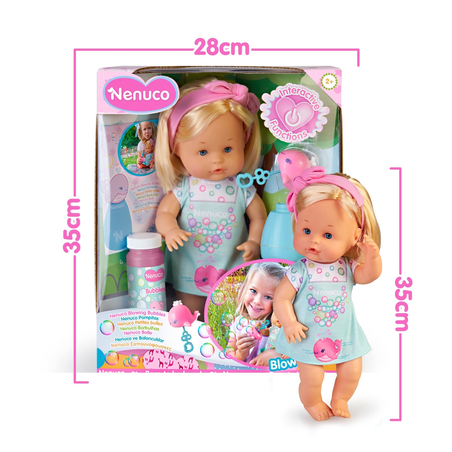 Muñeca Nenuco Rubia 35 cm con Accesorios para Niña
