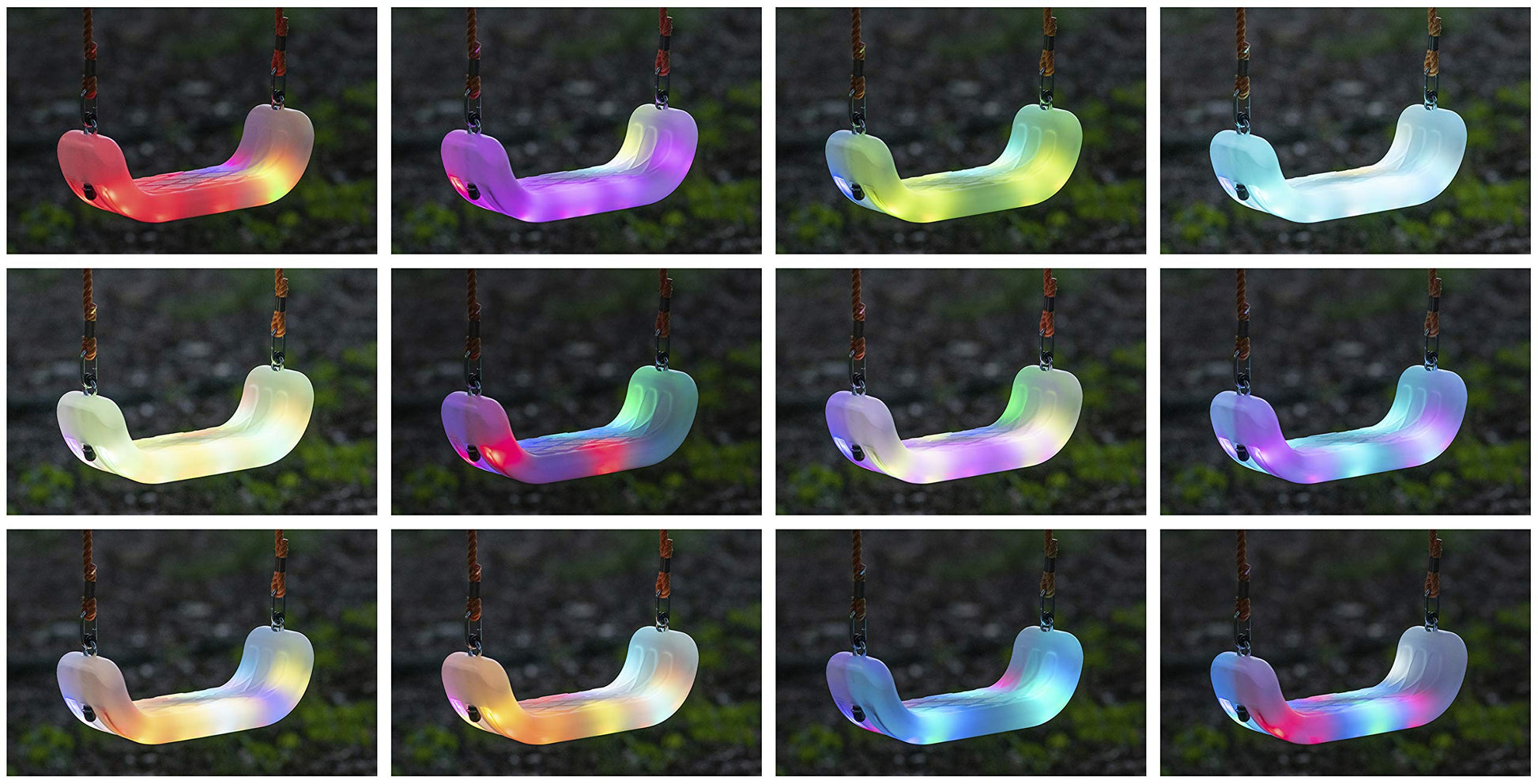 Columpio XDP Recreation Firefly LED Iluminación con Sensor de Movimiento y Pilas Incluidas para Patio Trasero