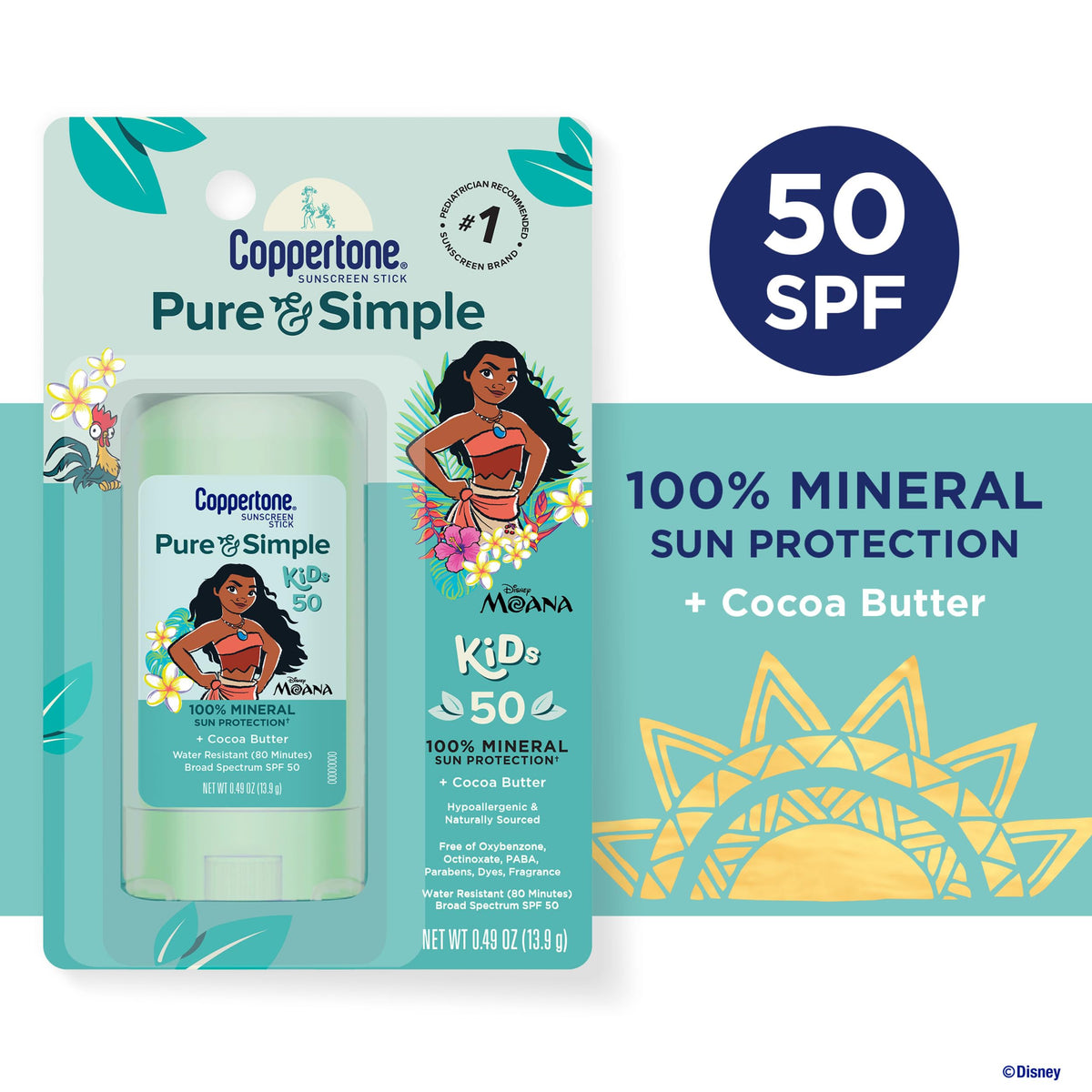 Coppertone KIDS Sunscreen Stick SPF 50 (0.5 Ounce) (Packaging may vary)
