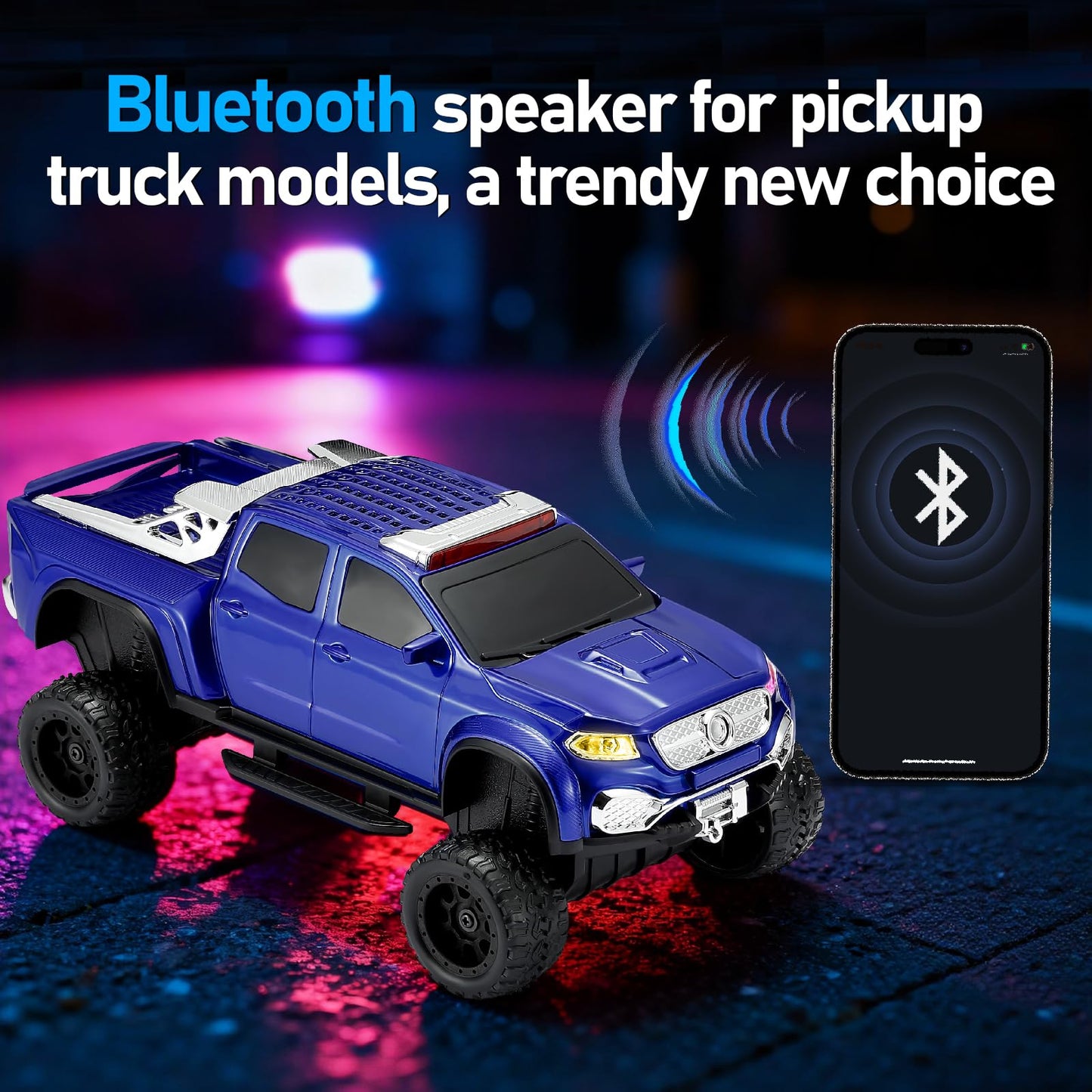WSTER WS-X65 - Altavoz Bluetooth para camioneta todoterreno, color azul
