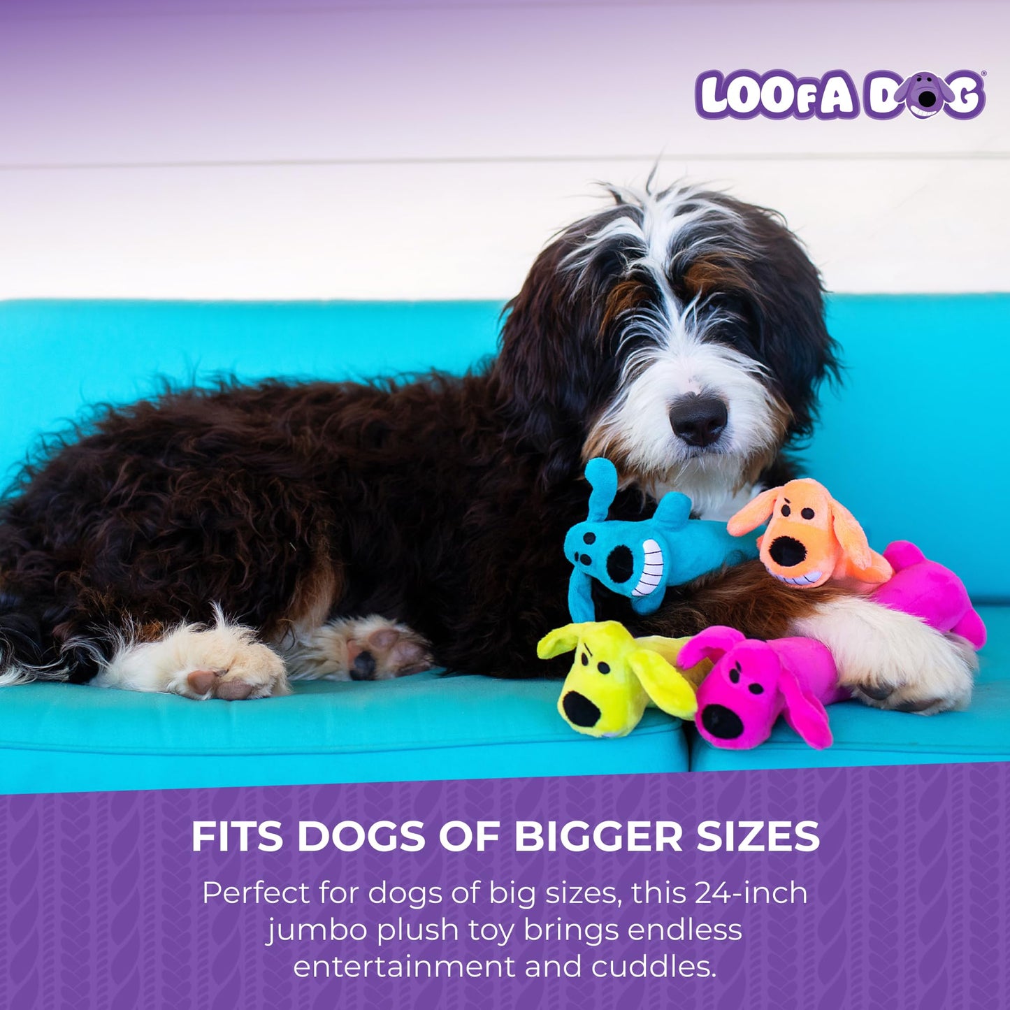 Juguete para Perro Original Loofa Jumbo de Multipet's en Varios Colores, 24 Pulgadas
