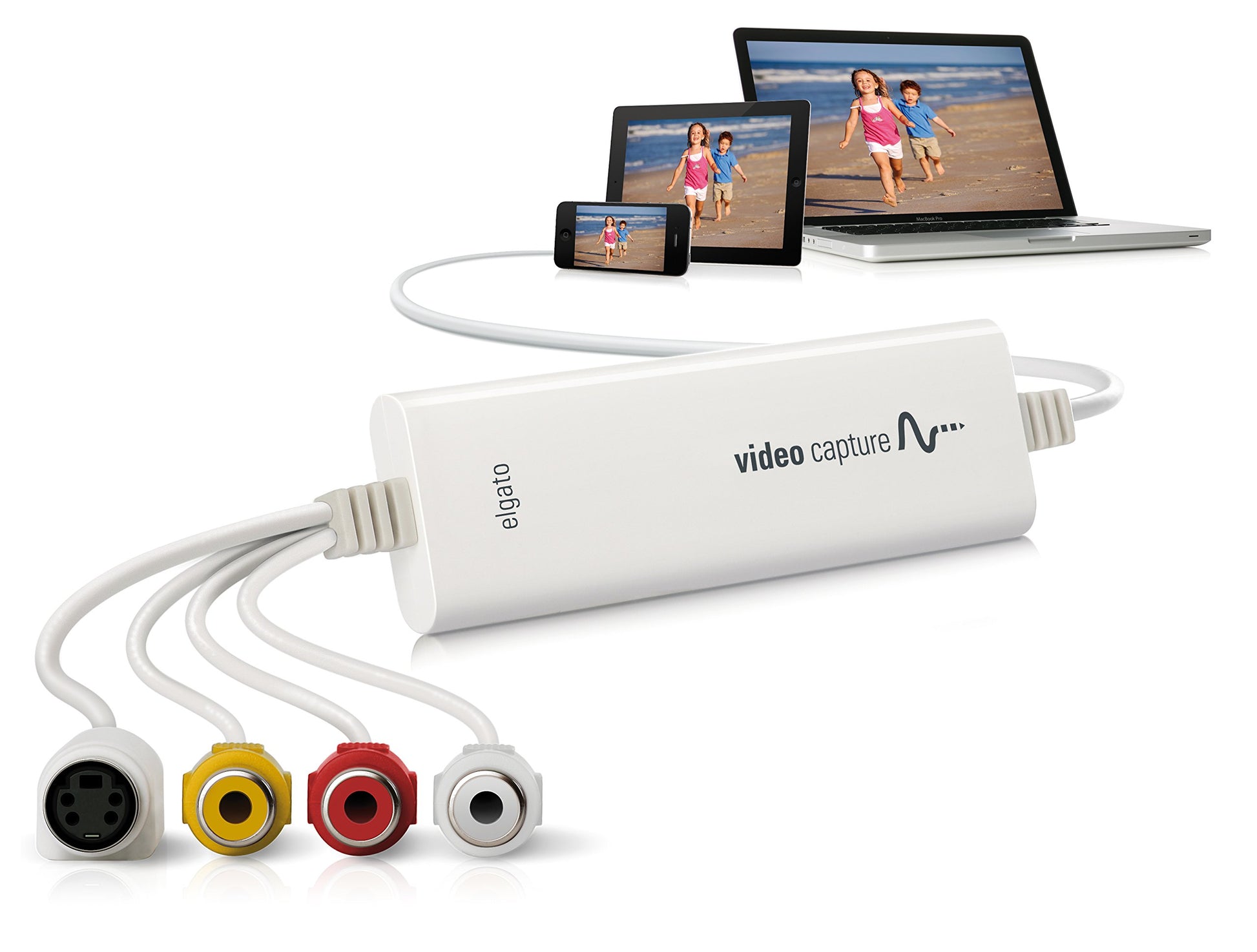 Elgato Video Capture - Capturadora digitalizadora de Video para Mac, PC y iPad (USB 2.0), Blanco