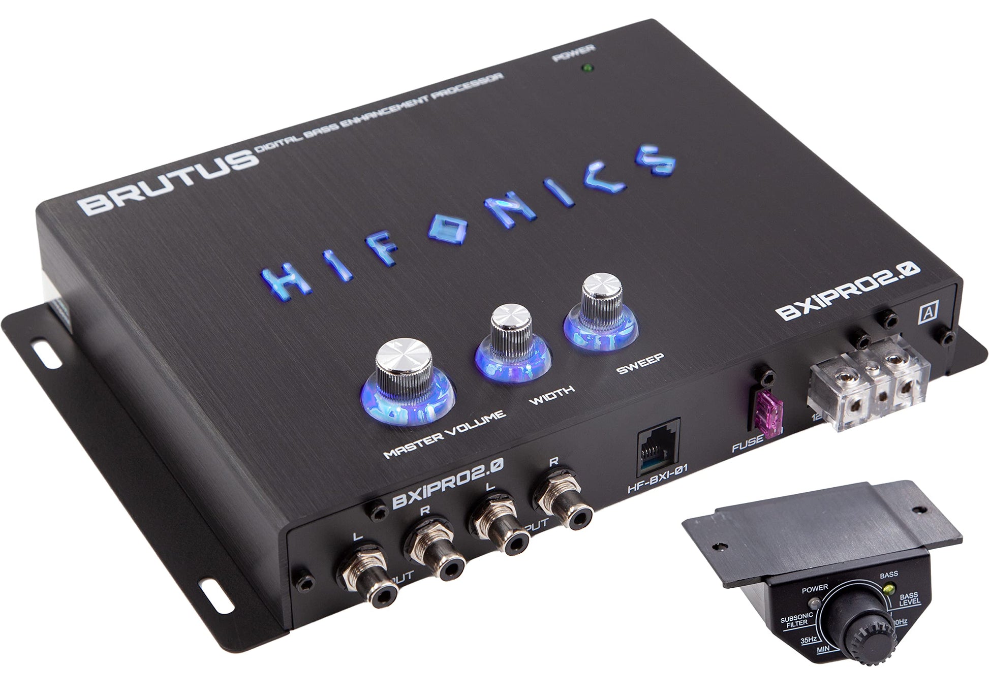 Hifonics BXIPRO20 Digital Bass Enhancement Processor with Dash Mount Remote Control