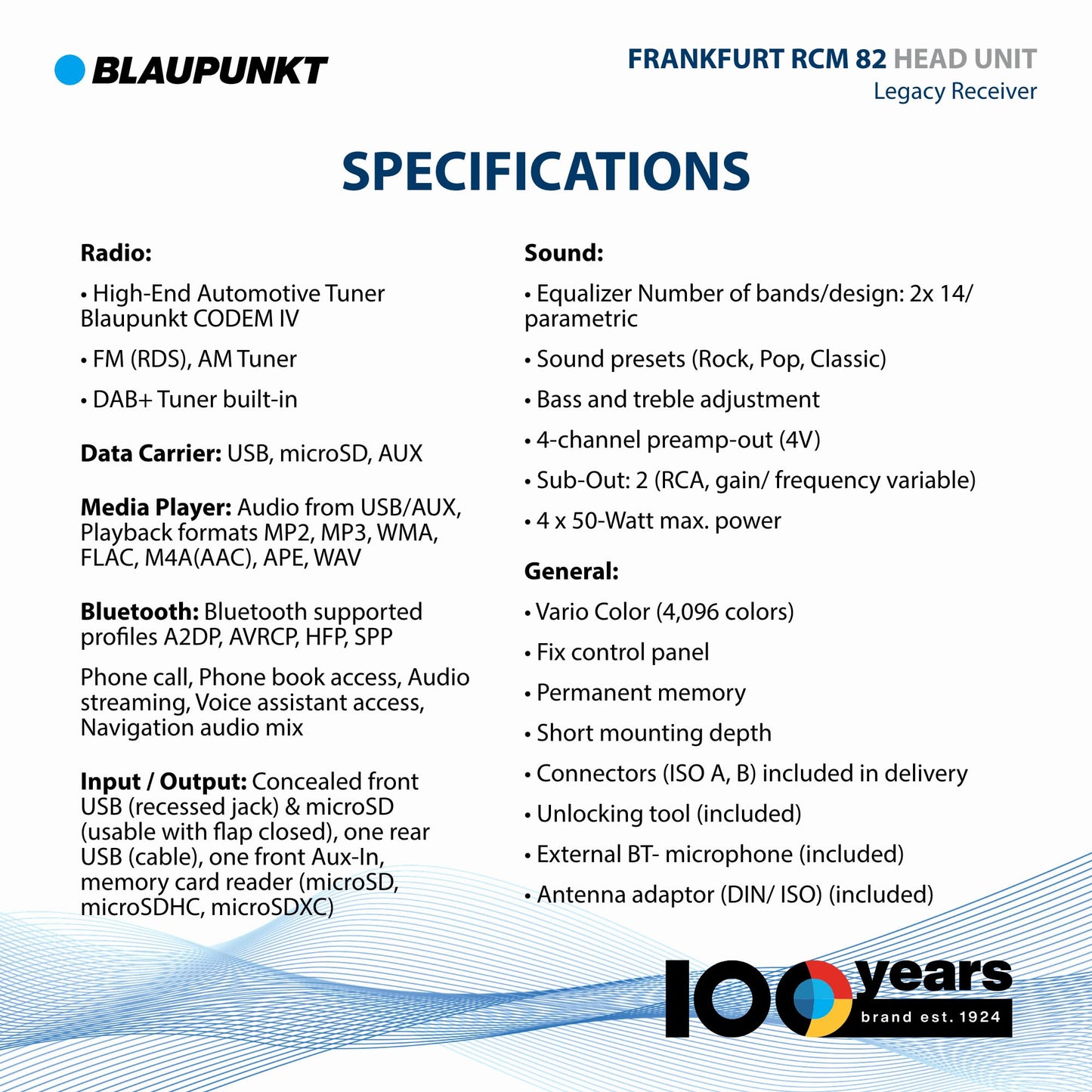 BLAUPUNKT Frankfurt RCM 82 Dab Radio con Bluetooth - Negro