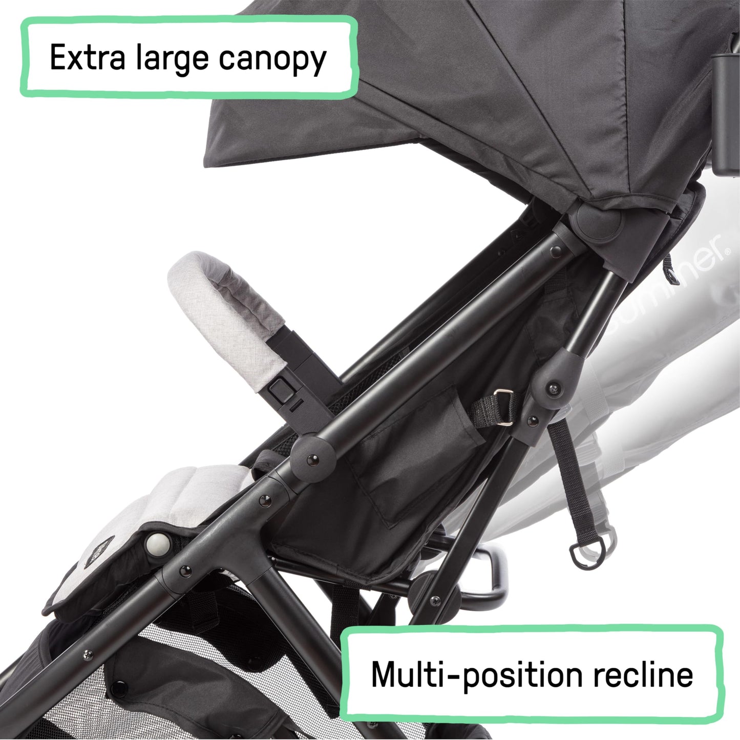 Ingenuity 3Dquickclose CS+ Cochecito plegable compacto – Cochecito ligero con toldo de gran tamaño, almacenamiento extragrande y plegado compacto