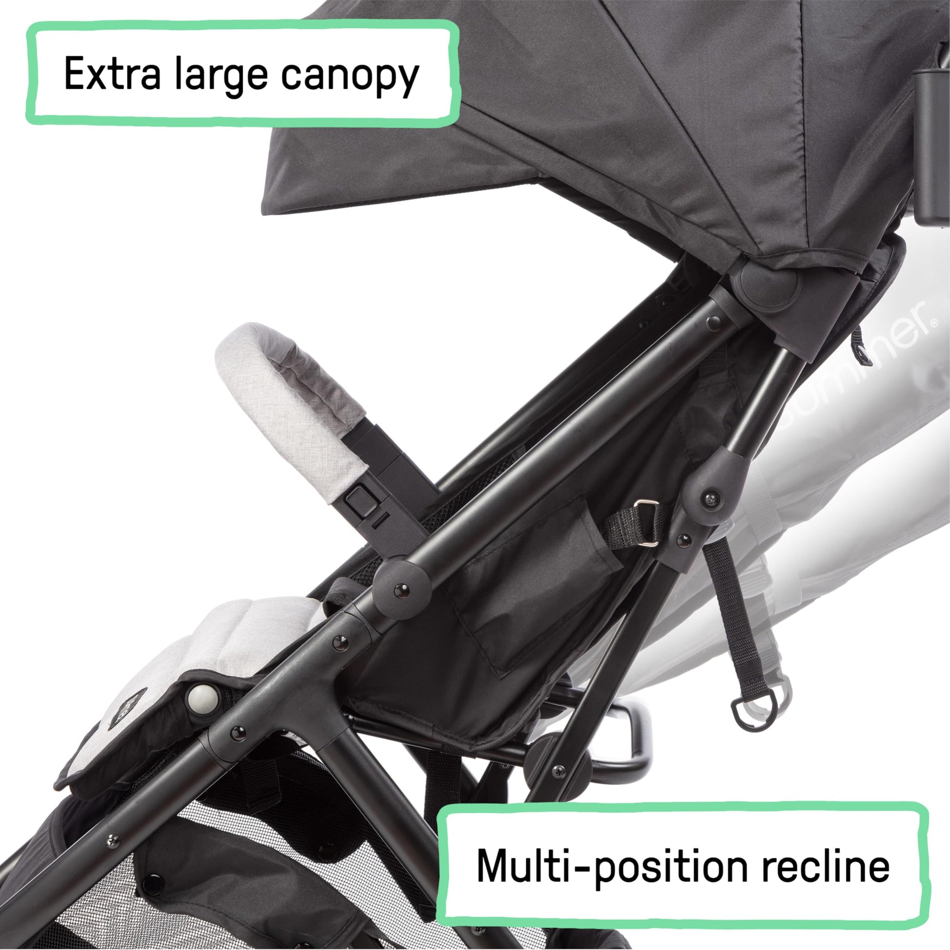 Ingenuity 3Dquickclose CS+ Cochecito plegable compacto – Cochecito ligero con toldo de gran tamaño, almacenamiento extragrande y plegado compacto