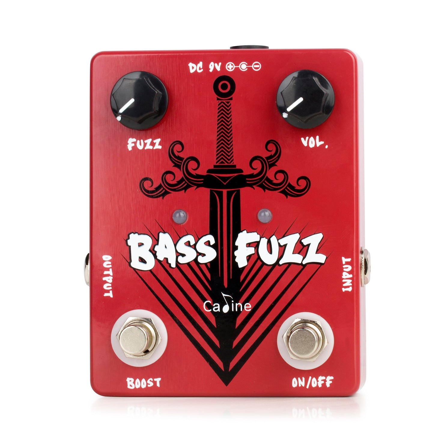 Caline CP-82 Pedal de bajo FUZZ con efecto Boost True Bypass 9V Pedal de bajo