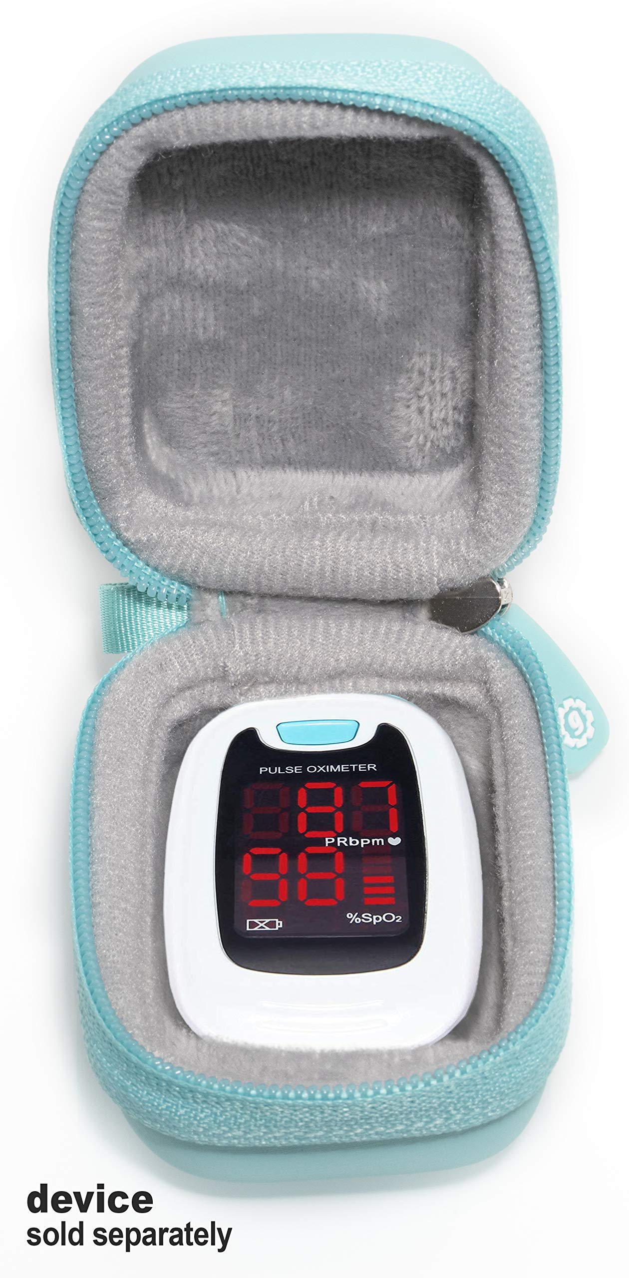 Funda para oxímetro para Zacurate Pro 500DL, 500BL, Childrend; Facelake FL400 t, FL350, CMS500DA, mibest, ANKOVO, Santamedical, Innovo Deluxe, Santamedical, ANKOVO, CONTEC, Metene (solo estuche)