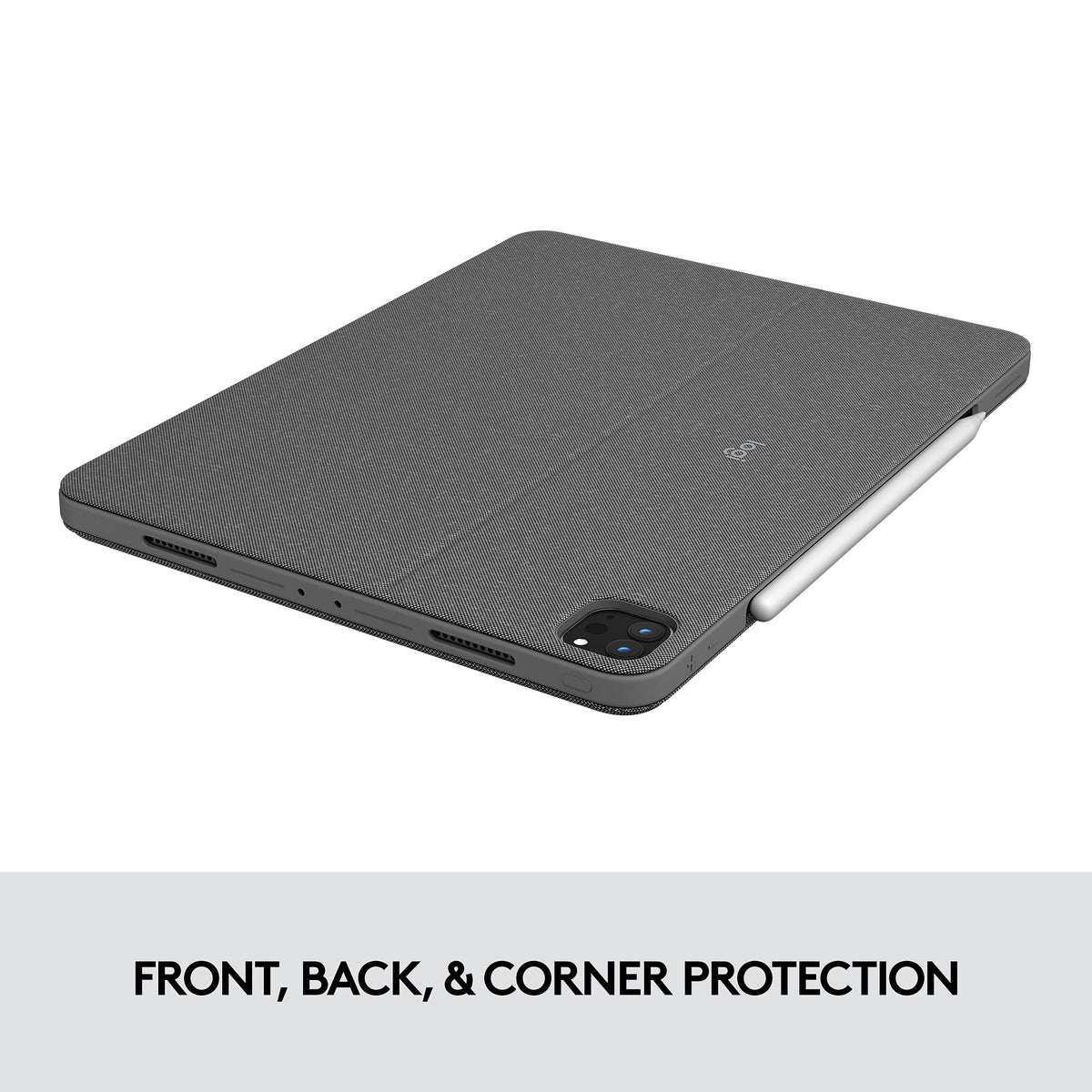 Funda con Teclado Logitech iPad Pro 11 Pulgadas Gris Claro Retroiluminado y Trackpad Click-Anywhere