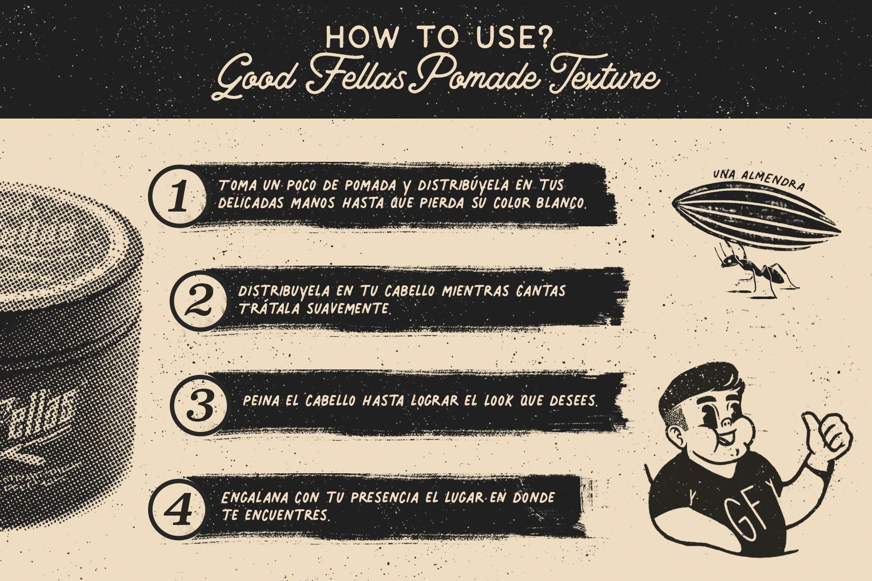 GoodFellas Pomada Texturizada para Cabello de Fijación Fuerte con Efecto Mate Texture Pomade con Base de Agua 140gr
