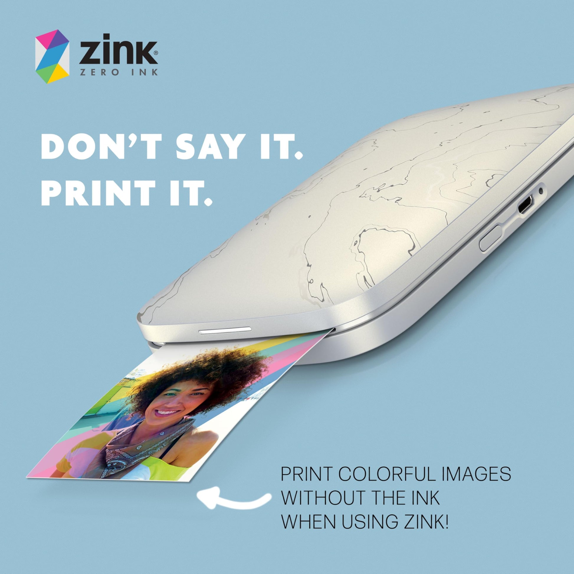 HP Zink Photo Paper for Sprocket Plus Instant Photo Printer, 20 Sticky Backed Sheets (2FR23A)