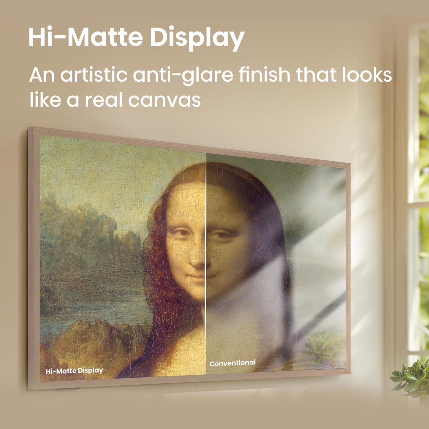 Hisense Serie CanvasTV™ de 65 Pulgadas Clase QLED 4K S7N Dolby Vision HDR Google Smart TV (65S7N, Modelo 2024) - Modo artístico, Panel antirreflejos, visualización Hi-Mate, Marco y Montaje en Pared