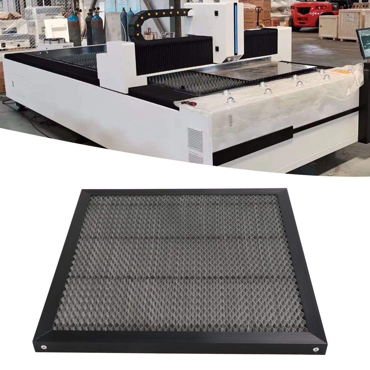 Cama Láser de Aleación de Aluminio, Accesorios de Plataforma de Máquina de Corte por Láser Placa de Nido de Abeja de Aluminio 400 * 400 Mm, Máquina de Grabado Láser, Herramientas
