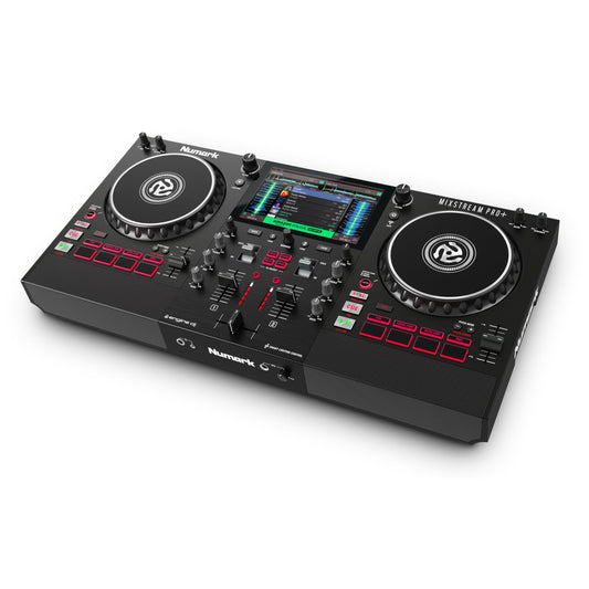 Controlador DJ Numark Mixstream Pro+ en Negro con Pantalla Táctil de 7 Pulgadas y Streaming por Wifi