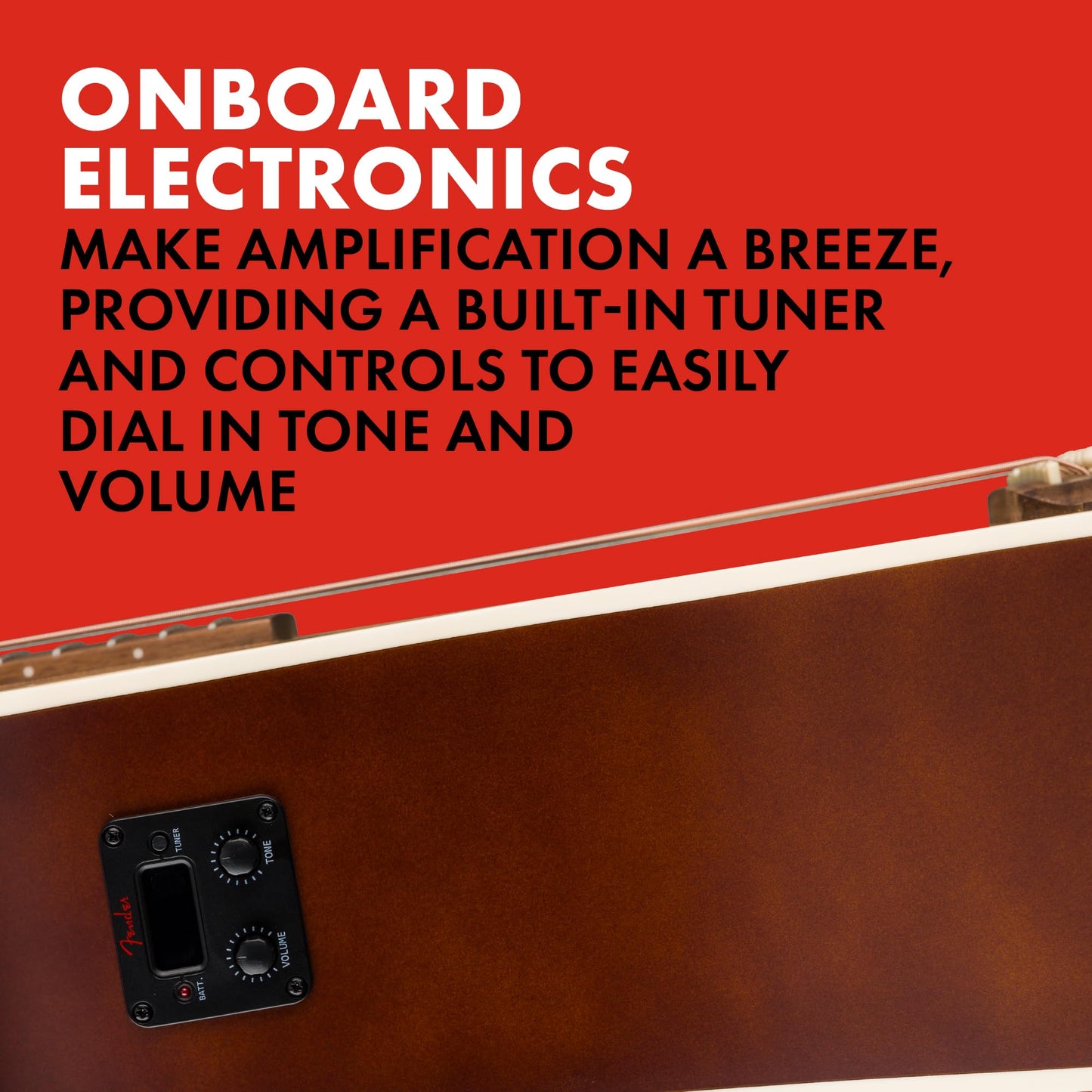 Fender Guitarra Electroacústica California Debut Redondo™ CE, Spruce Top, Black Pickguard, Natural