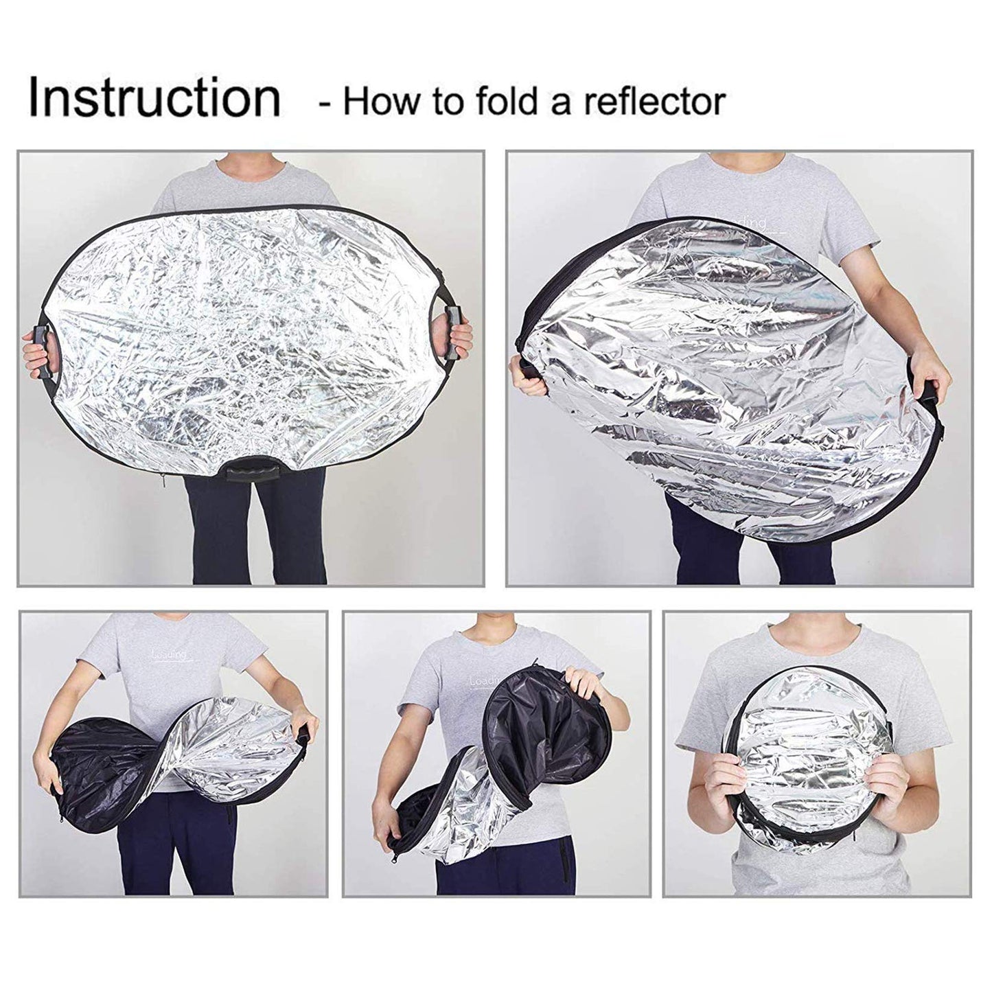 Selens 5-in-1 24x36 inch Oval Reflector with Handle for Photography Photo Studio Lighting & Outdoor Lighting