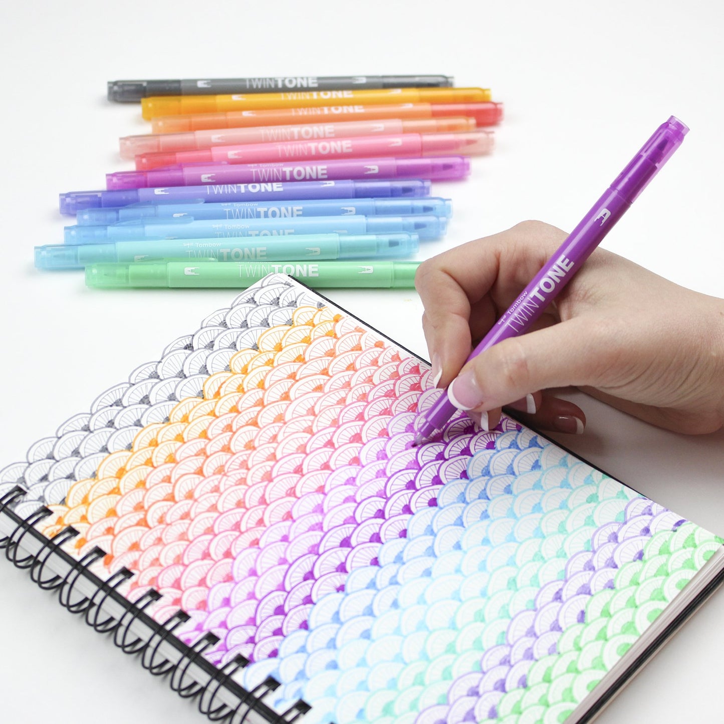 Juego de Rotuladores Tombow Bright Pastel Dual-Tip 12-Pack