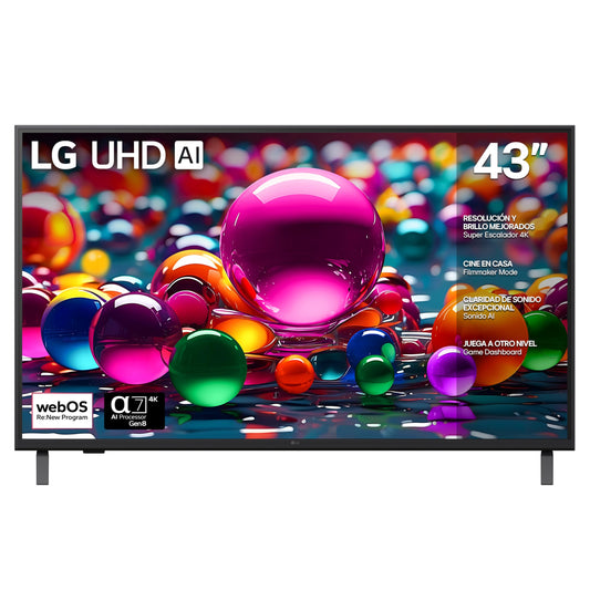 LG Pantalla 43 Pulgadas UHD AI UA75 4K Smart TV 2025