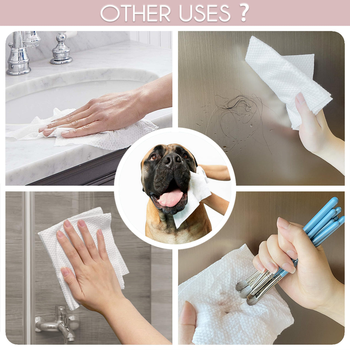 WOWOTEX - Toalla facial desechable 100% algodón, biodegradable, para secar la cara, 200 unidades, 4 unidades, extra gruesas, suaves, de uso único, 10 x 12 pulgadas, toallas grandes de limpieza para