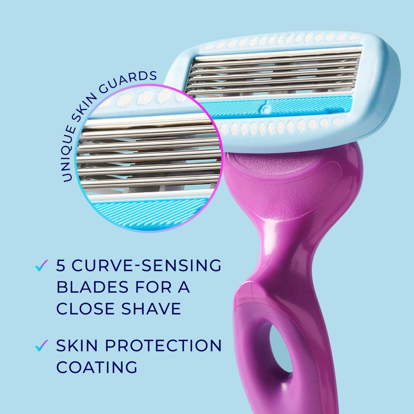 Schick Hydro Silk Razor for Women, Includes 1 Razor Handle and 2 Moisturizing Razor Blade Refills