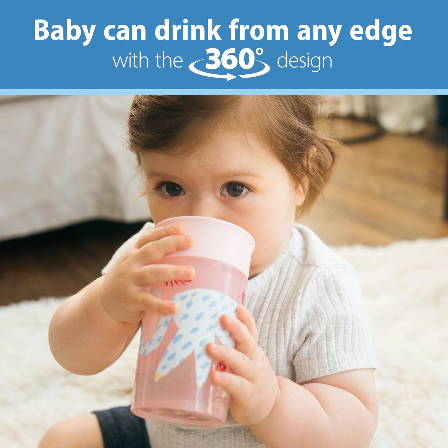 Dr. Brown's Milestones™ Cheers360™ Cup, rosa, 10 onzas