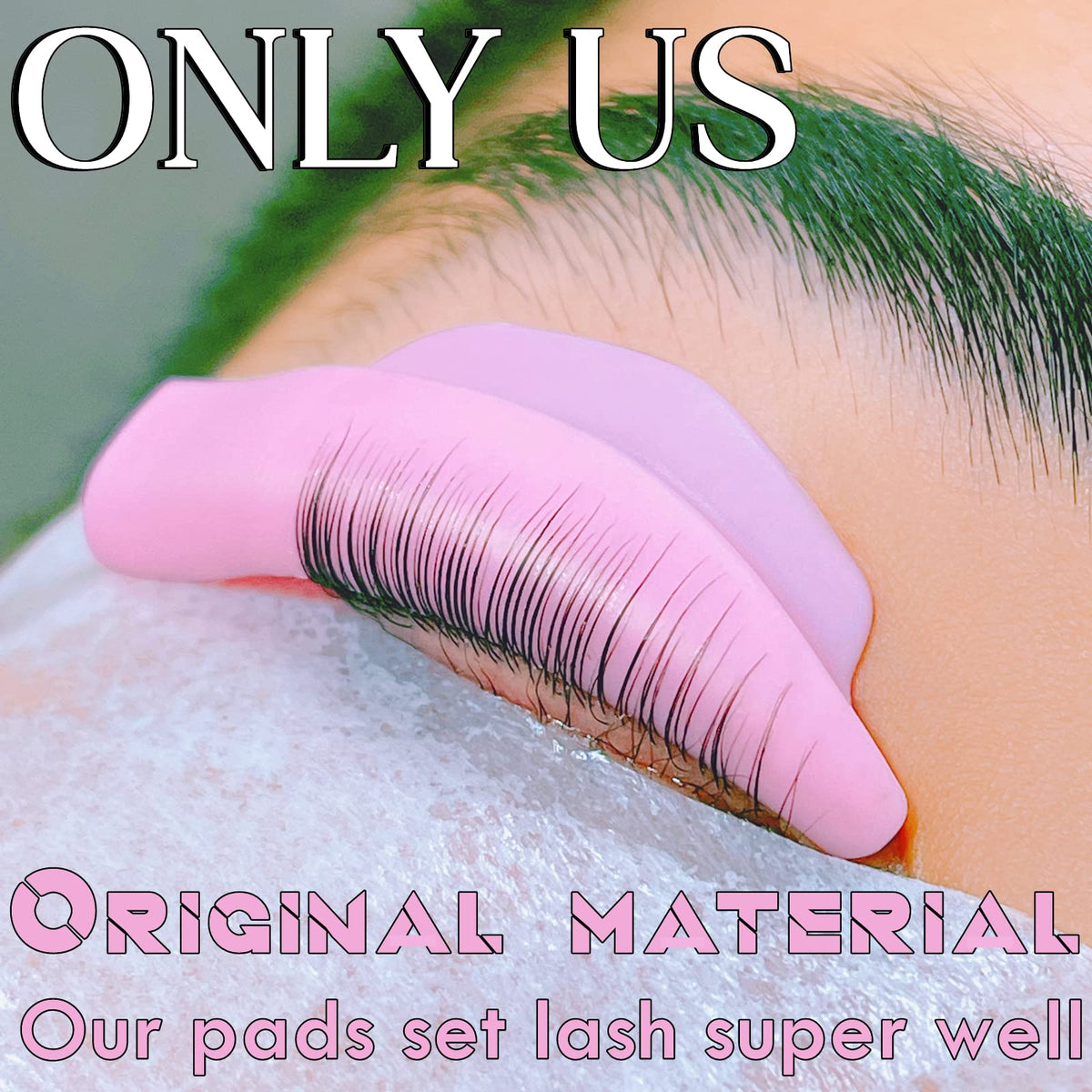 Libeauty - Juego de 10 varillas de silicona para levantamiento de pestañas, color rosa, supersuaves, tamaño 5 SMM1M2L, reutilizables para rizador de pestañas, con funda de almacenamiento de poliuretano premium (mezcla)