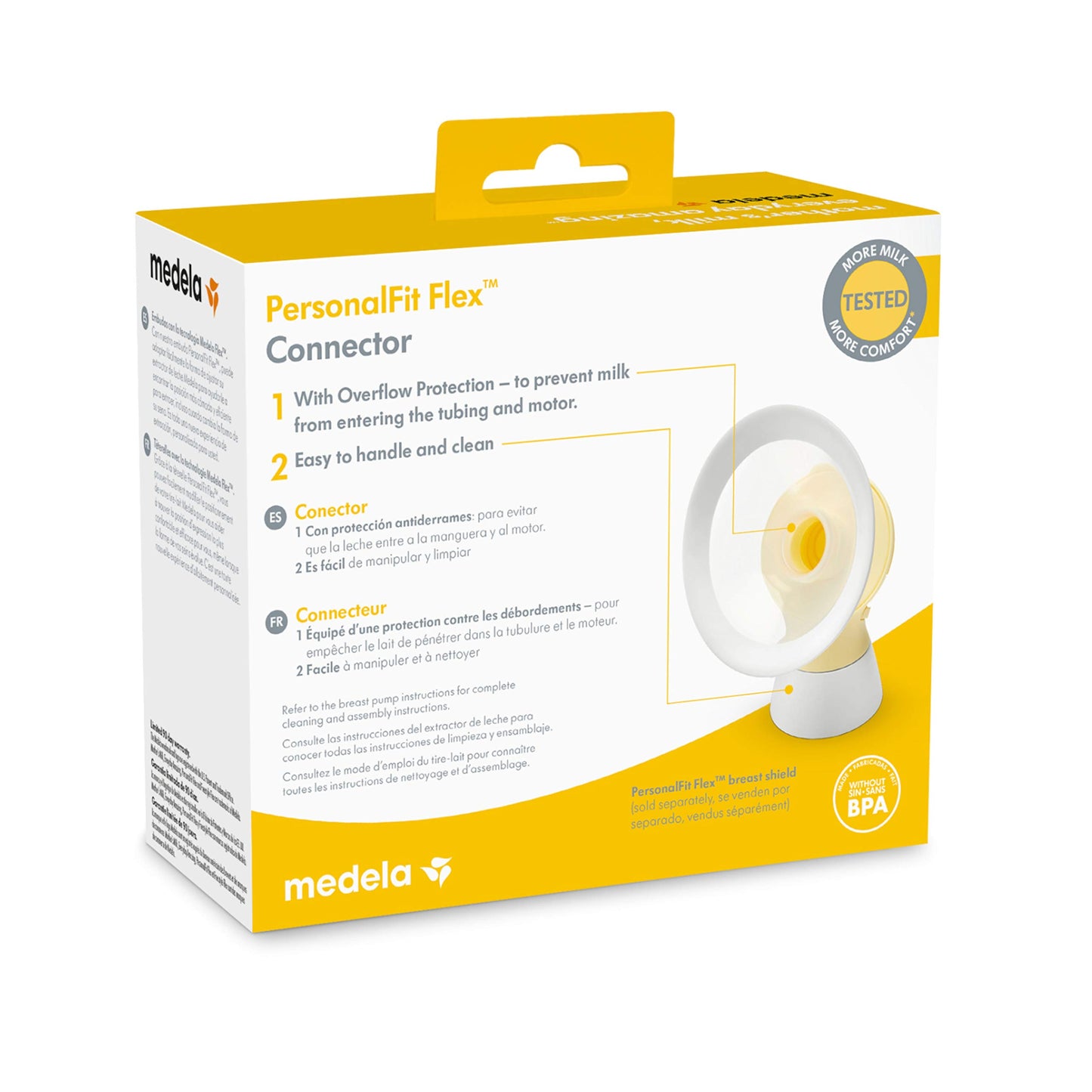 Conectores de Repuesto Medela Freestyle Flex Amarillo Originales 2 Piezas