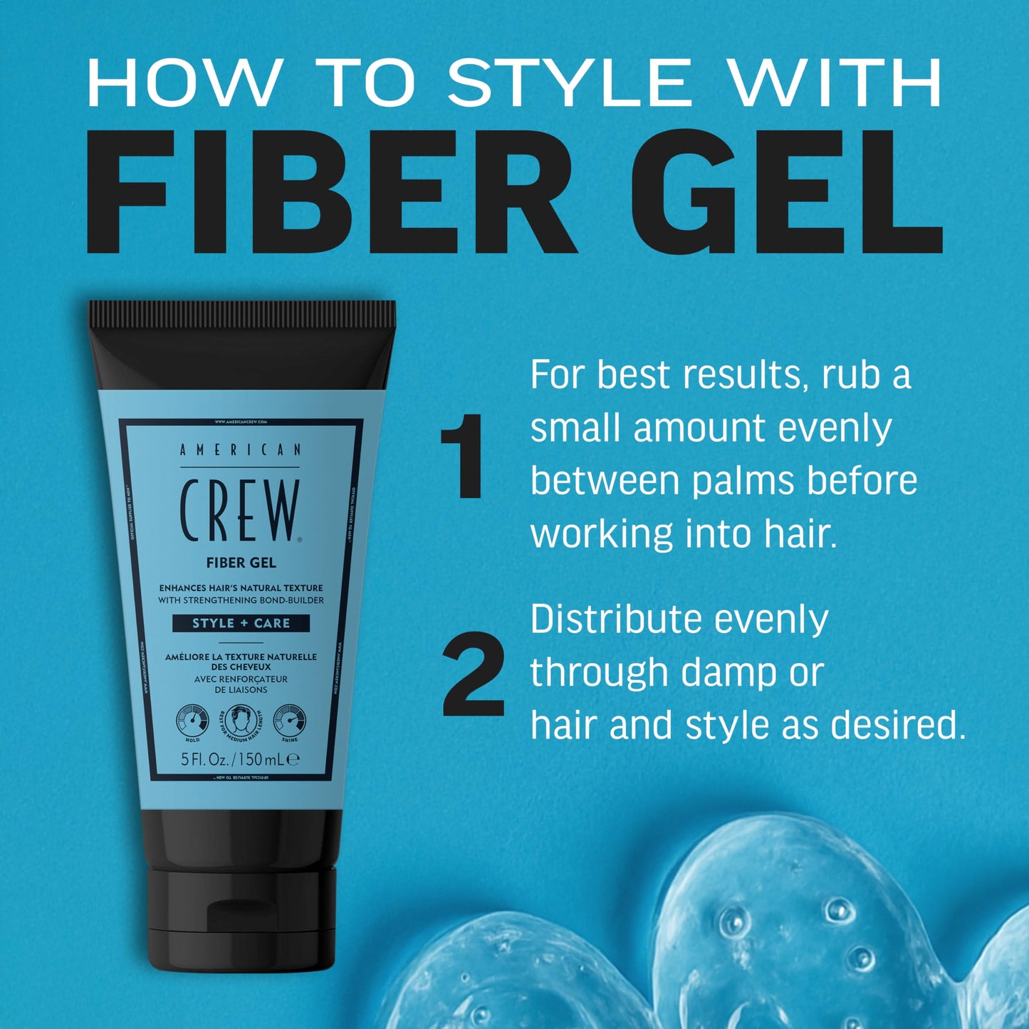 American Crew Fiber Gel, Fijador H?brido para Hombre