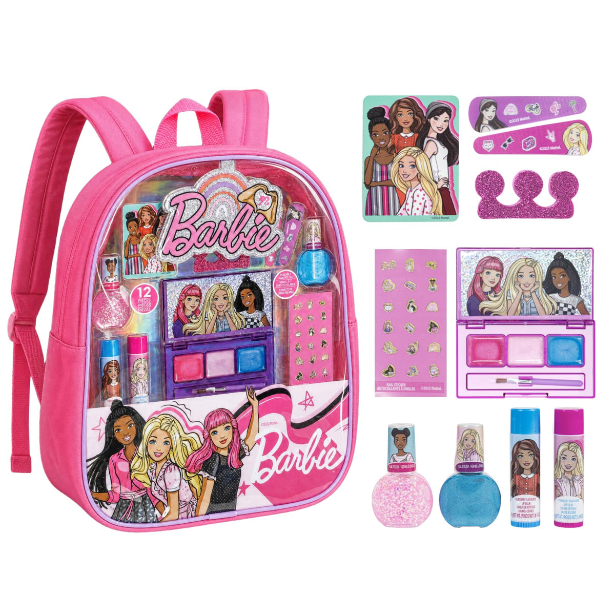 Barbie Mochila de Maquillaje Infantil Set de Belleza Regalo para Niñas