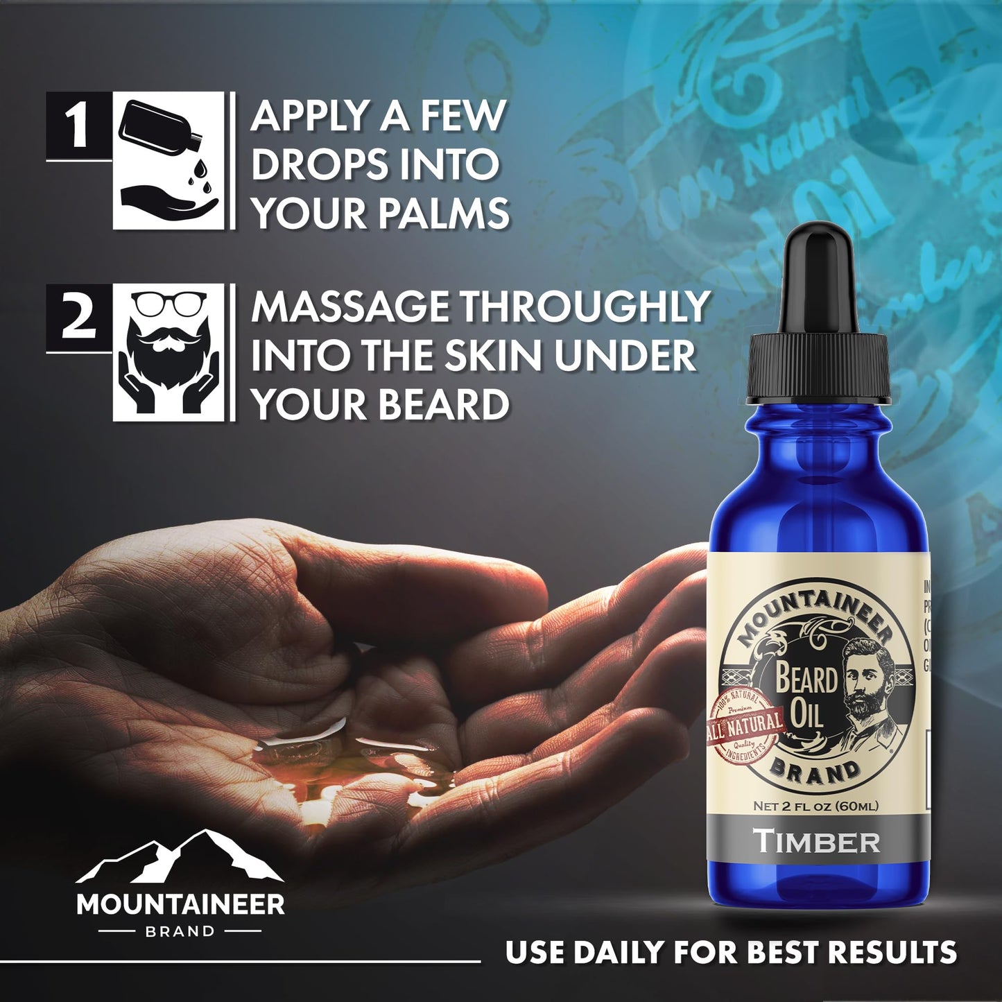 Beard Oil by Mountaineer Brand (2oz) | Barefoot (Unscented) | Premium 100% Natural Beard Conditioner