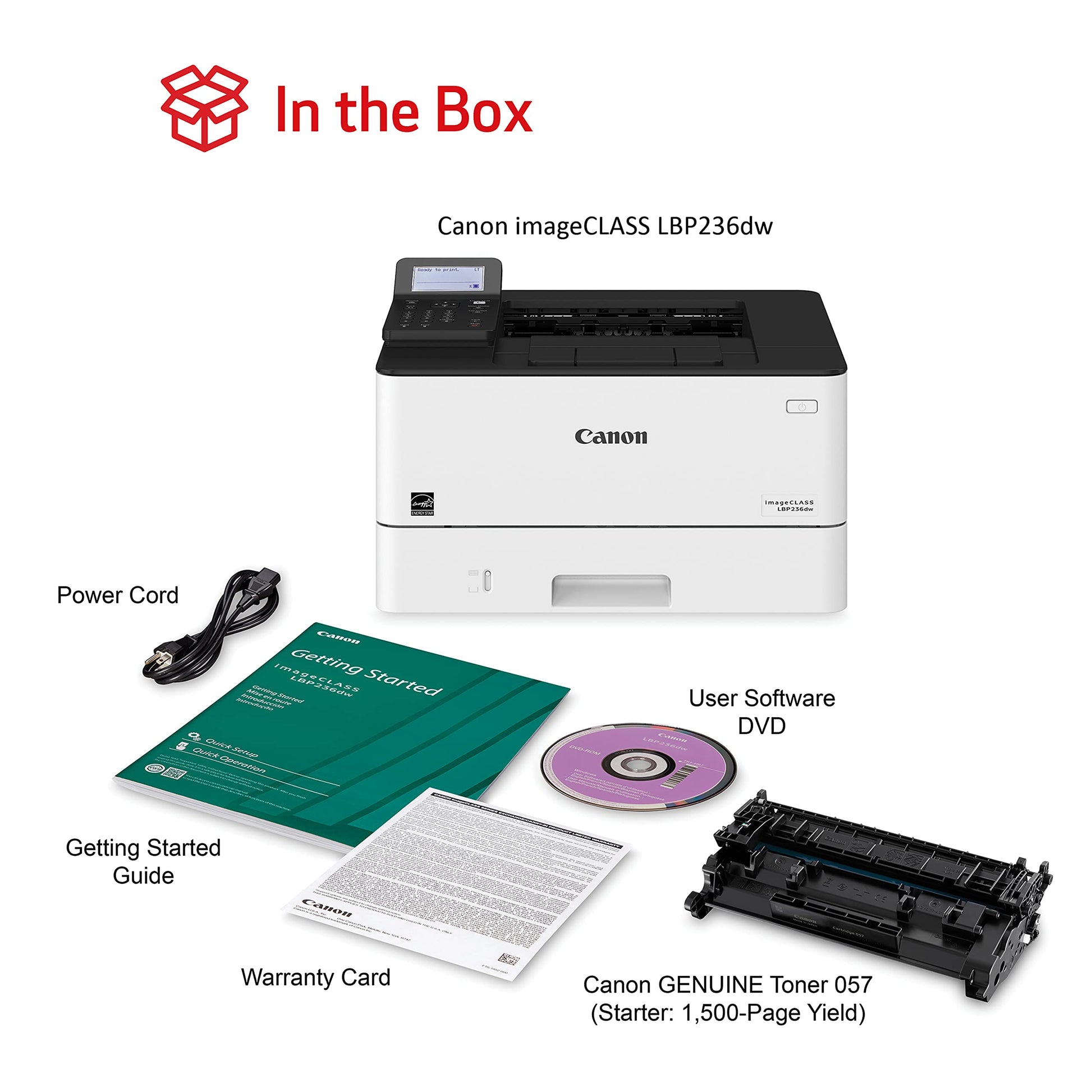 Canon imageCLASS LBP236dw - Impresora láser inalámbrica, dúplex y preparada para móviles
