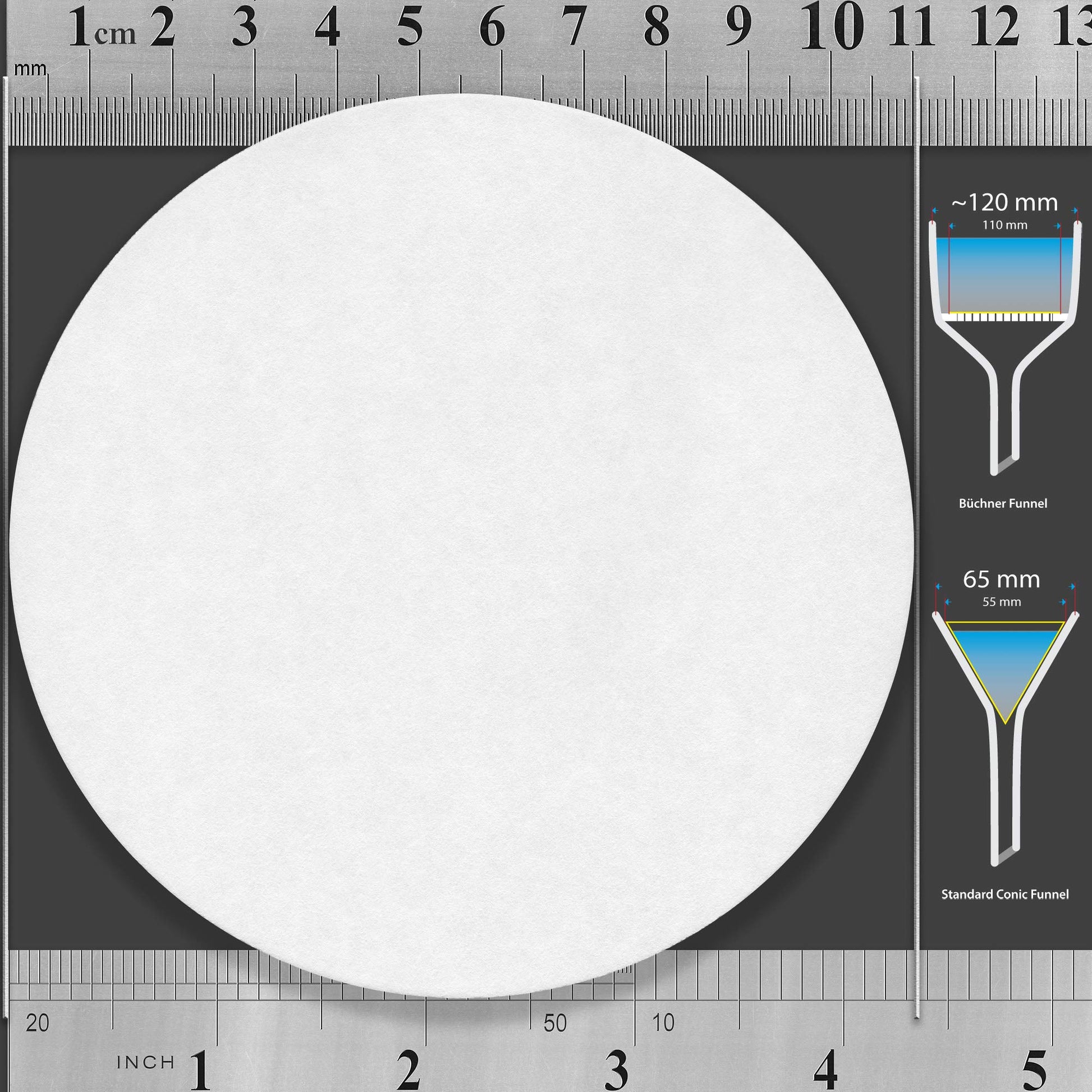 Papel de Filtro de Laboratorio ZENPORE 11 cm Flujo Rápido Grado Estándar