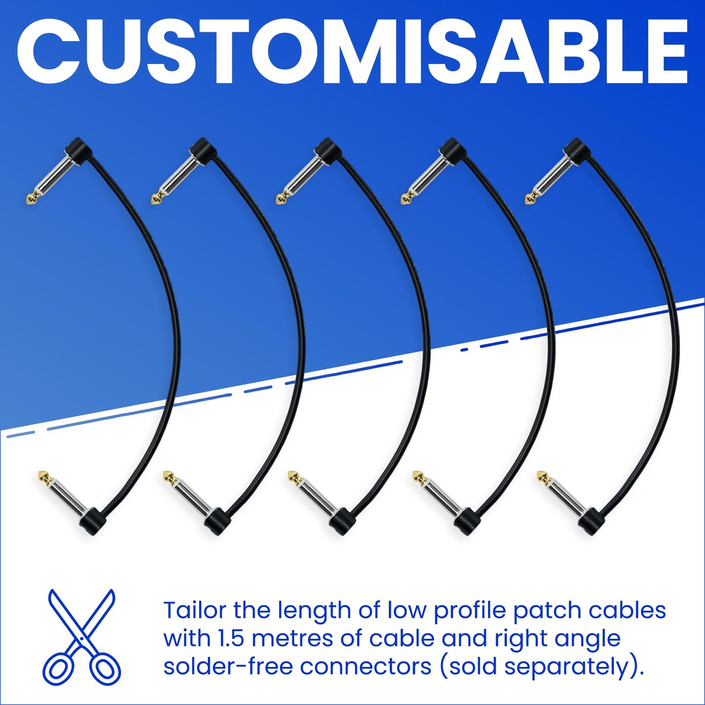 Crosby Kit de cables de pedalera sin soldadura, no requiere pelar cables, bobina de 5 pies para cables de conexión personalizados