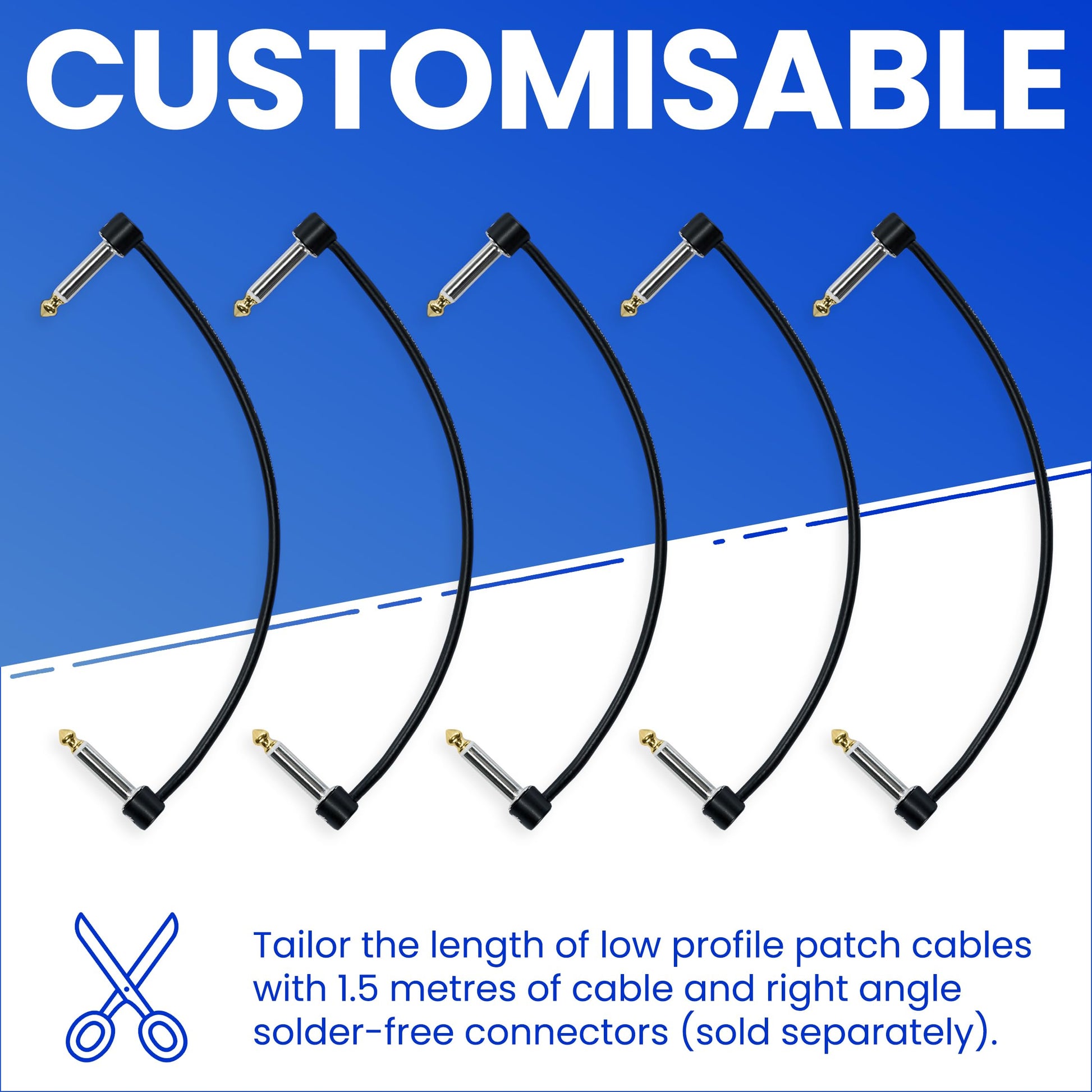 Crosby Kit de cables de pedalera sin soldadura, no requiere pelar cables, bobina de 5 pies para cables de conexión personalizados