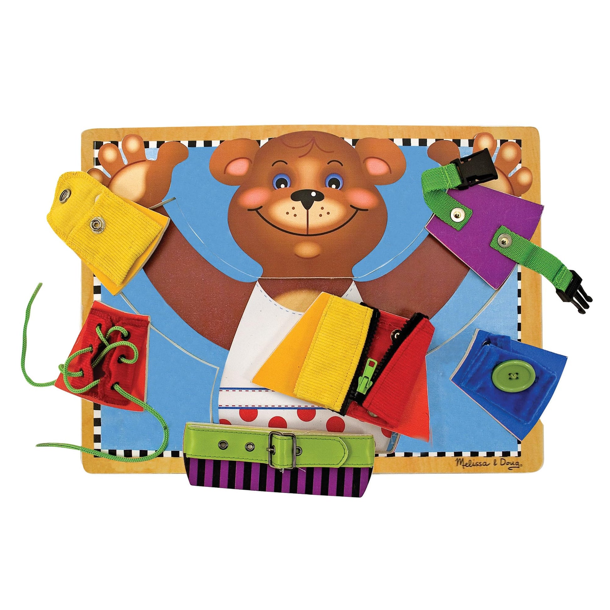 Juguete de Madera Melissa & Doug Tablero de Habilidades Básicas 6 Piezas Desmontables