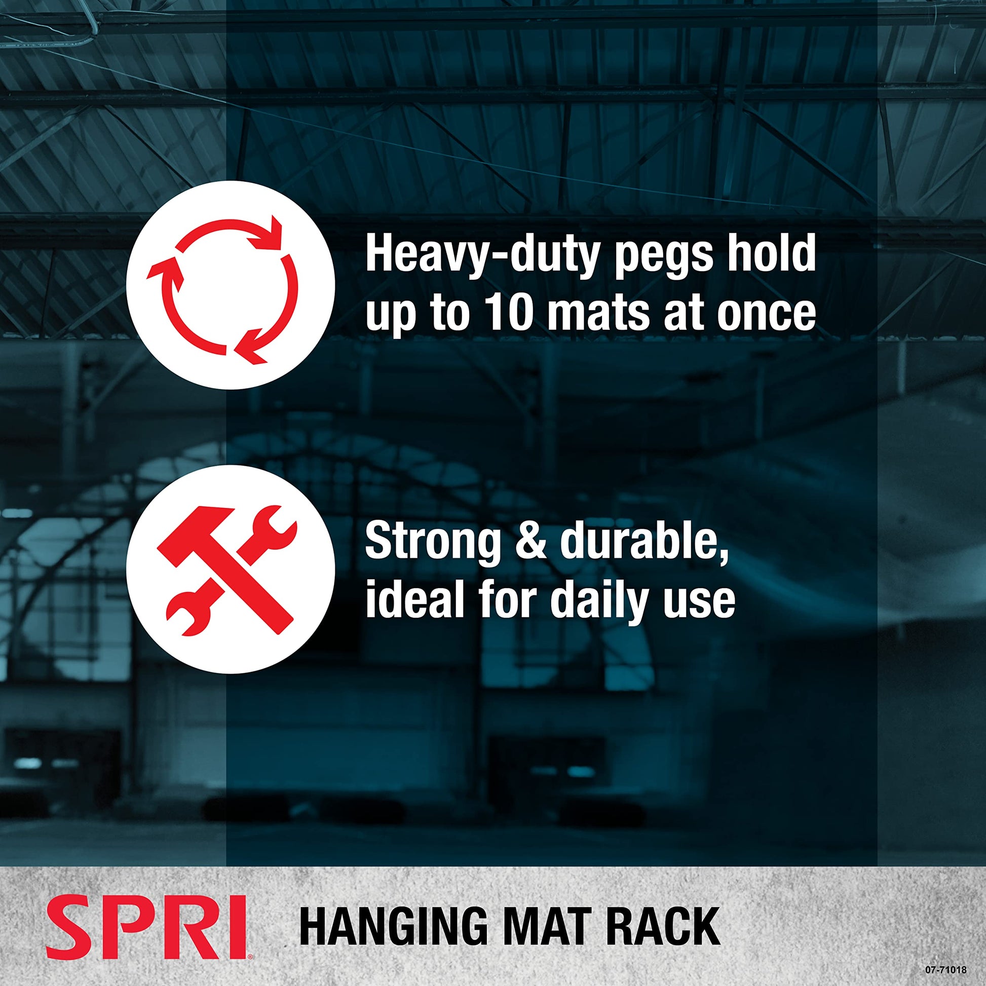 Rack para Esteras de Ejercicio SPRI Montado en la Pared