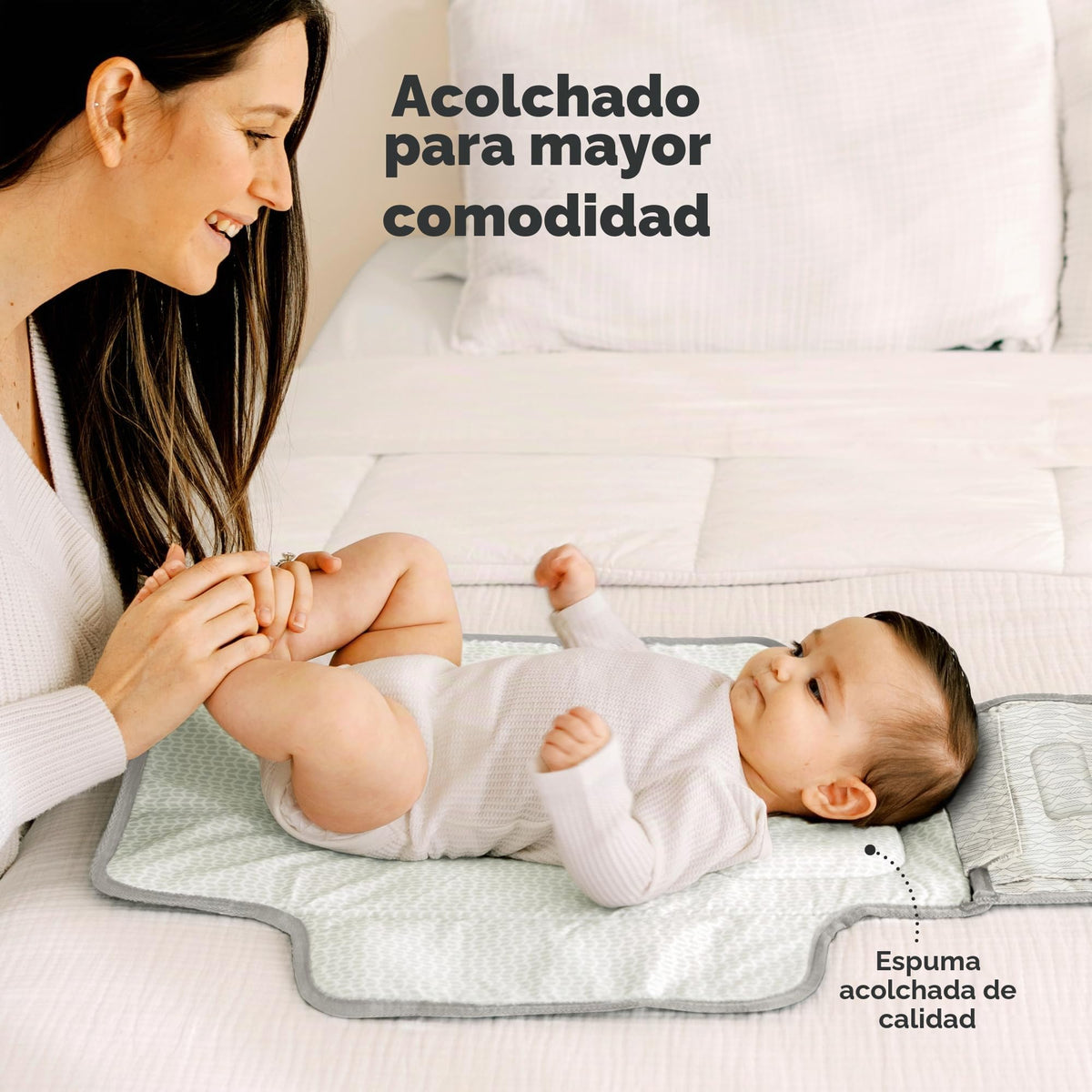 KeaBabies - Cambiador portátil para pañales – Cambiador grande impermeable para bebé, embrague de pañales de viaje compacto, bolsillos funcionales para artículos esenciales para recién nacidos,