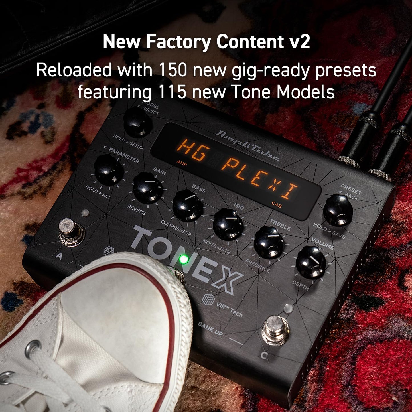 IK Multimedia TONEX AI Machine Learning Pedal Multi Efectos: Modelo Tono Amplificador de Guitarra Eléctrica, Distorsión, Overdrive y Otros