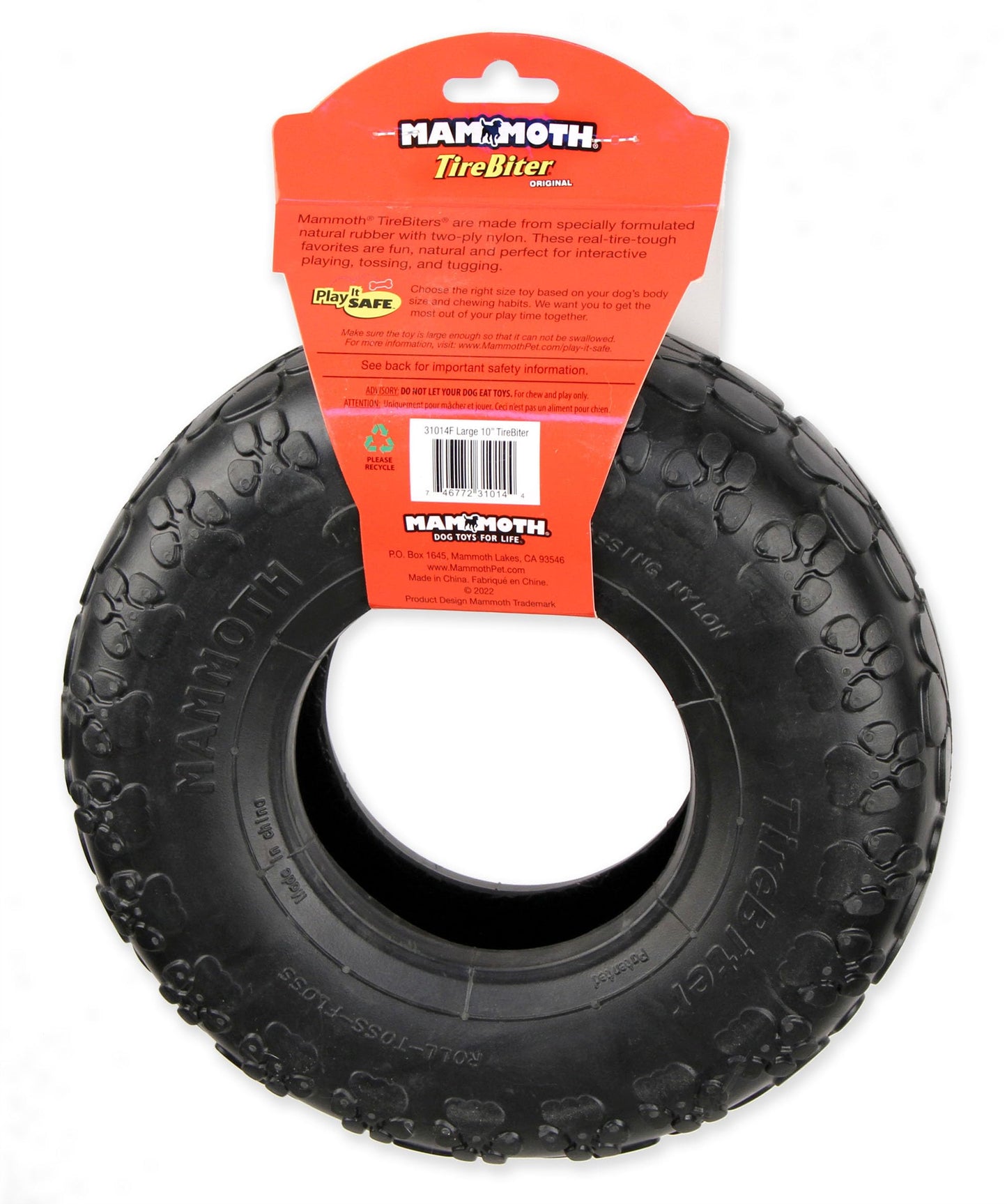 Juguete para Mascotas TireBiters Negro Grande de 10 Pulgadas