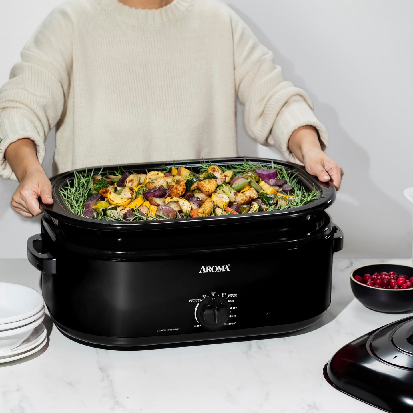 Aroma Housewares AROMA 18Qt. Horno tostador (negro)