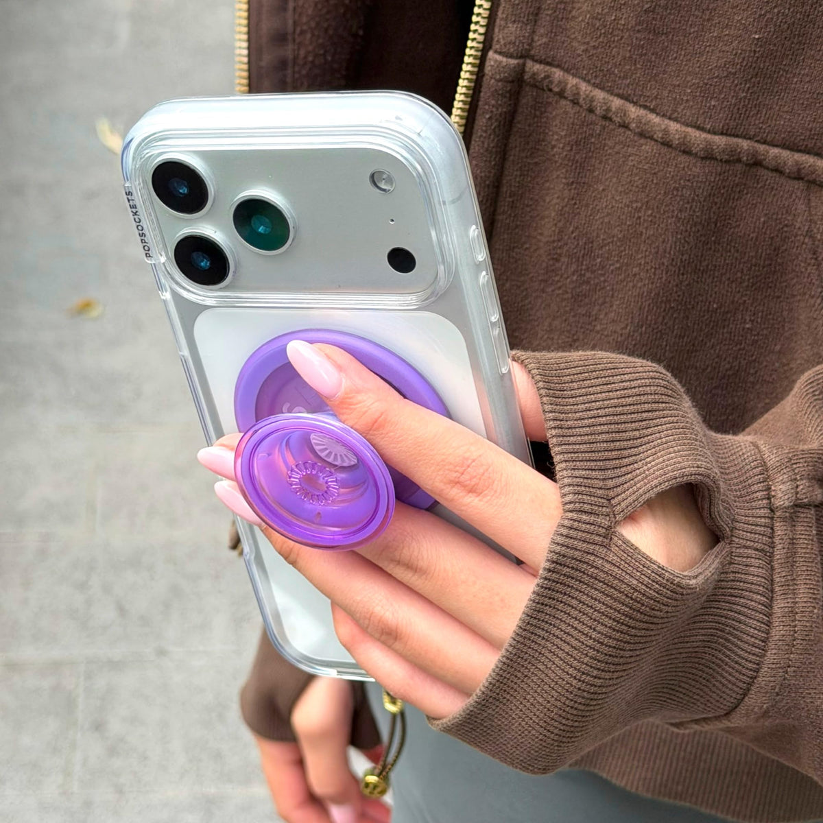 Soporte y Agarre Magnético PopGrip para iPhone con Parte Superior Intercambiable para MagSafe
