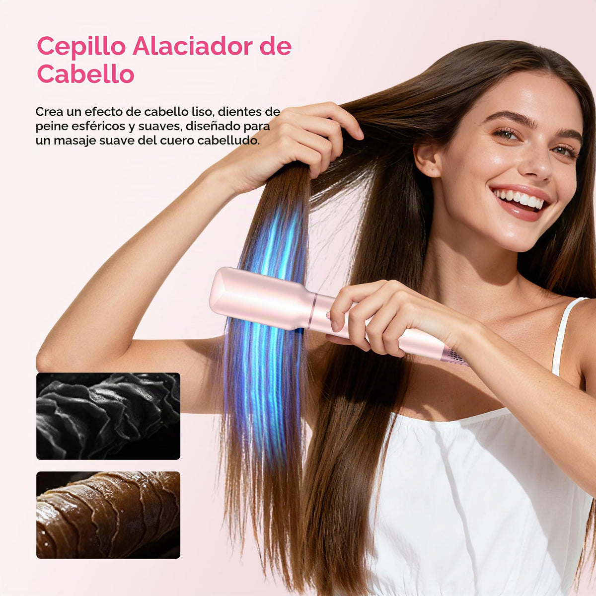Cepillo Secador de Pelo 5 en 1 Atopskins Negro con Peinado Iónico Automático