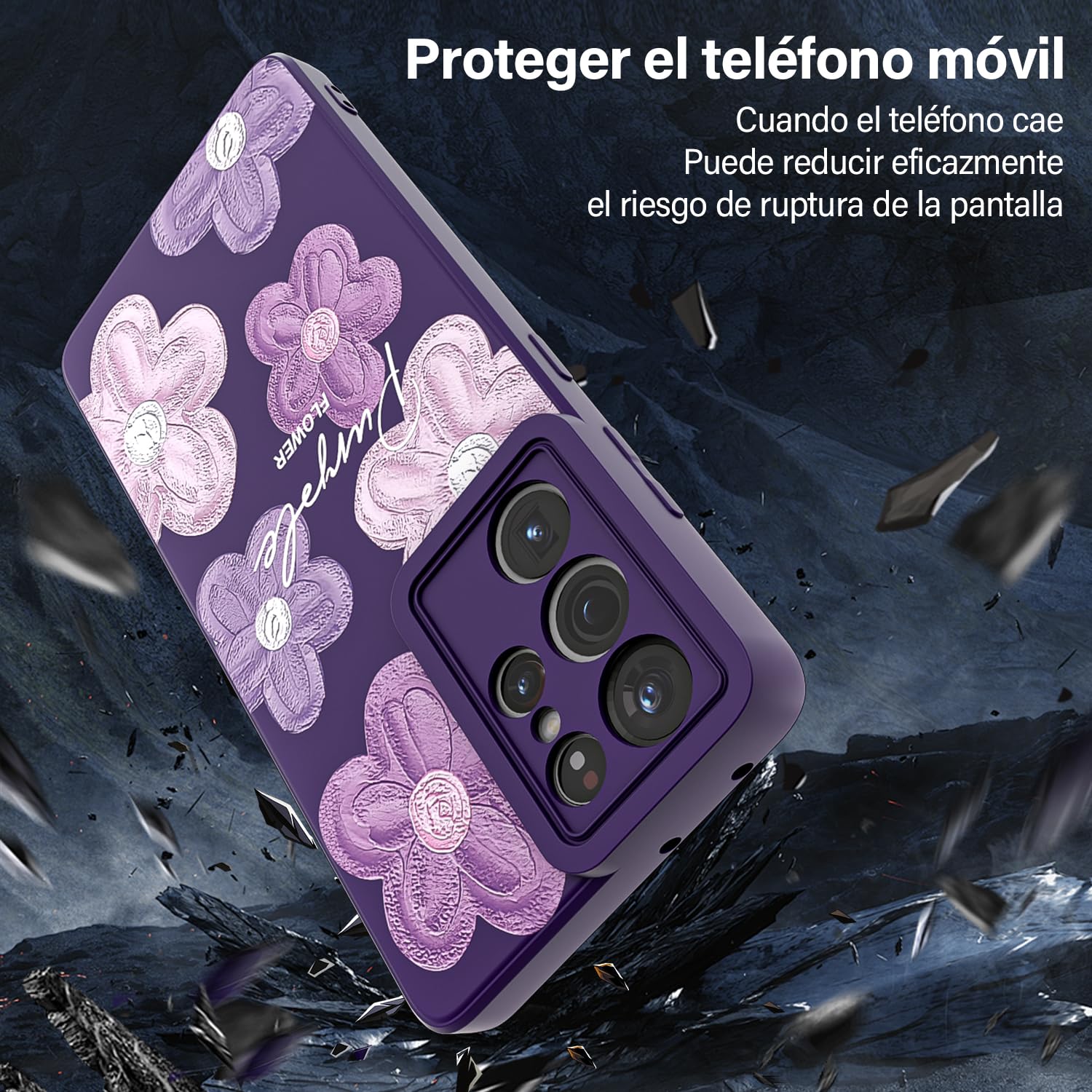 Threehao Funda para Samsung Galaxy S21 Ultra, Ultra Delgado Flexible Suave TPU Silicona Carcasa con Moda Aesthetic Dibujos Flores, Antigolpes Anti-arañazos Protectora Case para Samsung S21 Ultra
