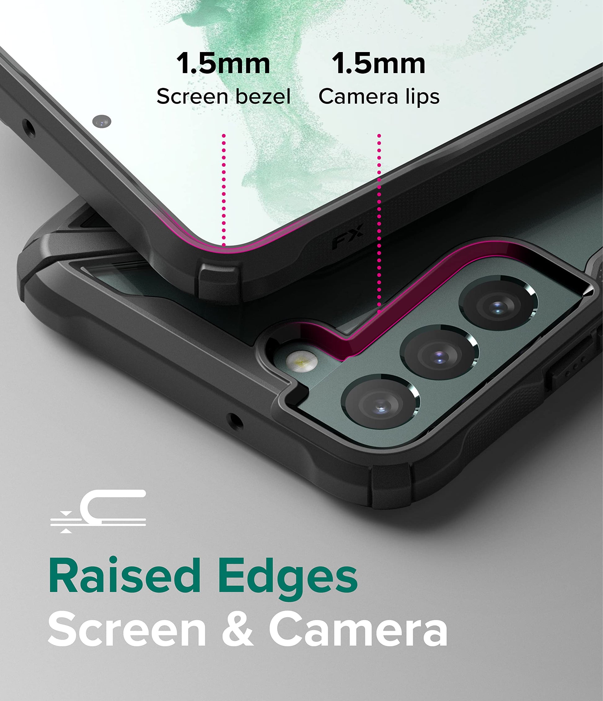 Funda Protección Resistente Ringke Samsung Galaxy S22 Plus 5G Negro TPU + PC