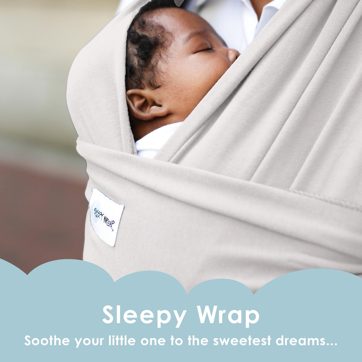 Sleepy Wrap - Envoltura portabebés para bebés de 7 a 35 libras, ligera